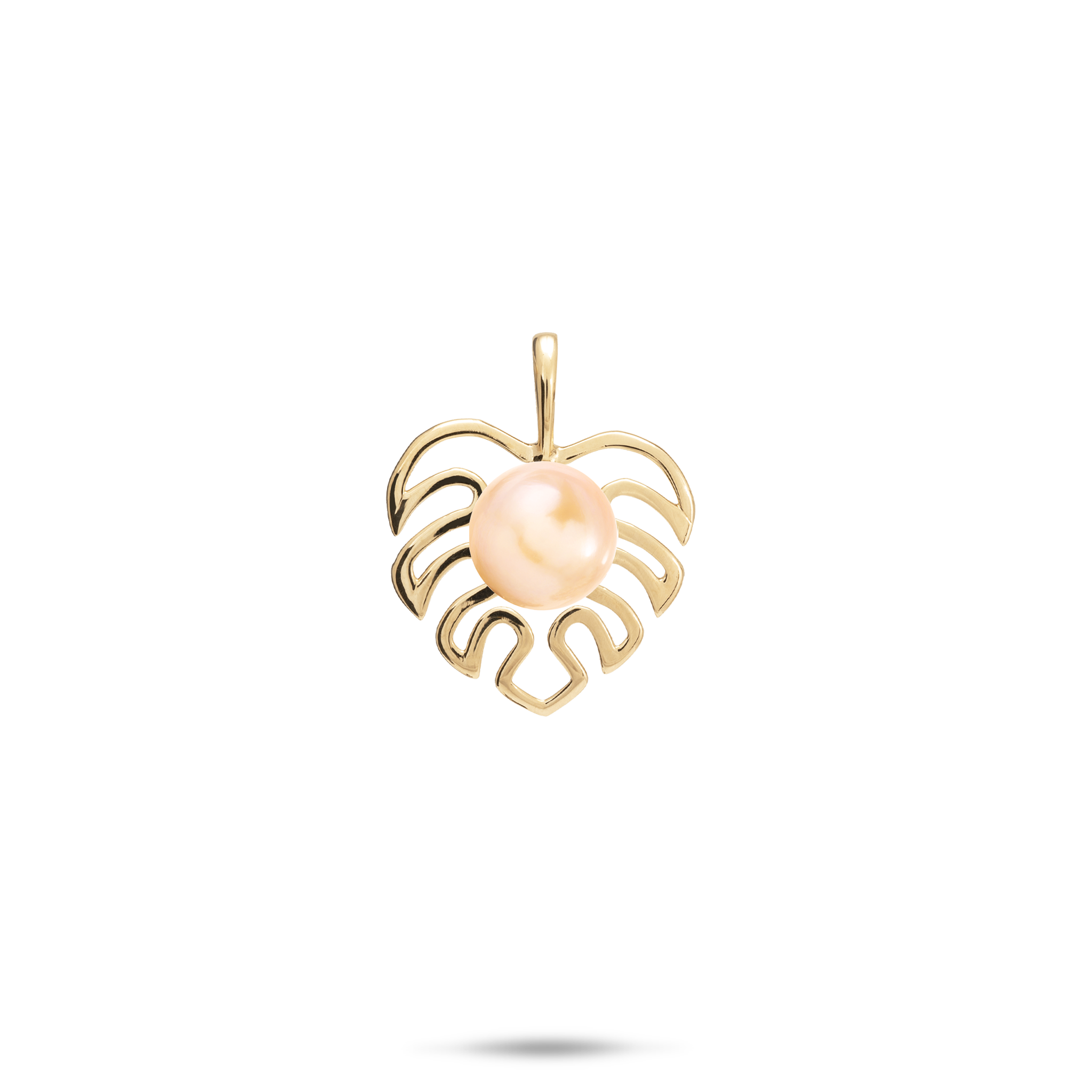 Pick A Pearl Monstera Pendant in Gold - 14mm