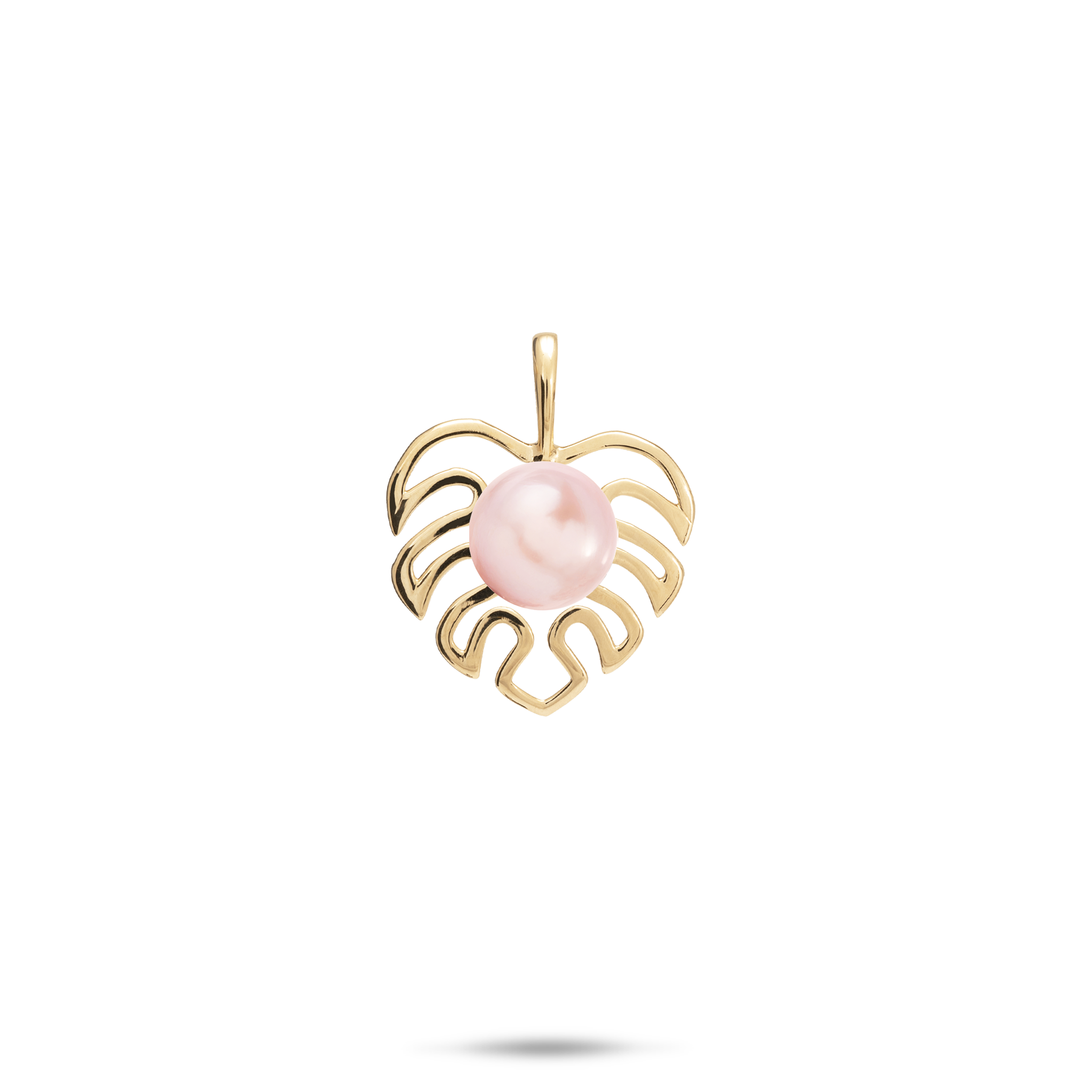Pick A Pearl Monstera Pendant in Gold - 14mm