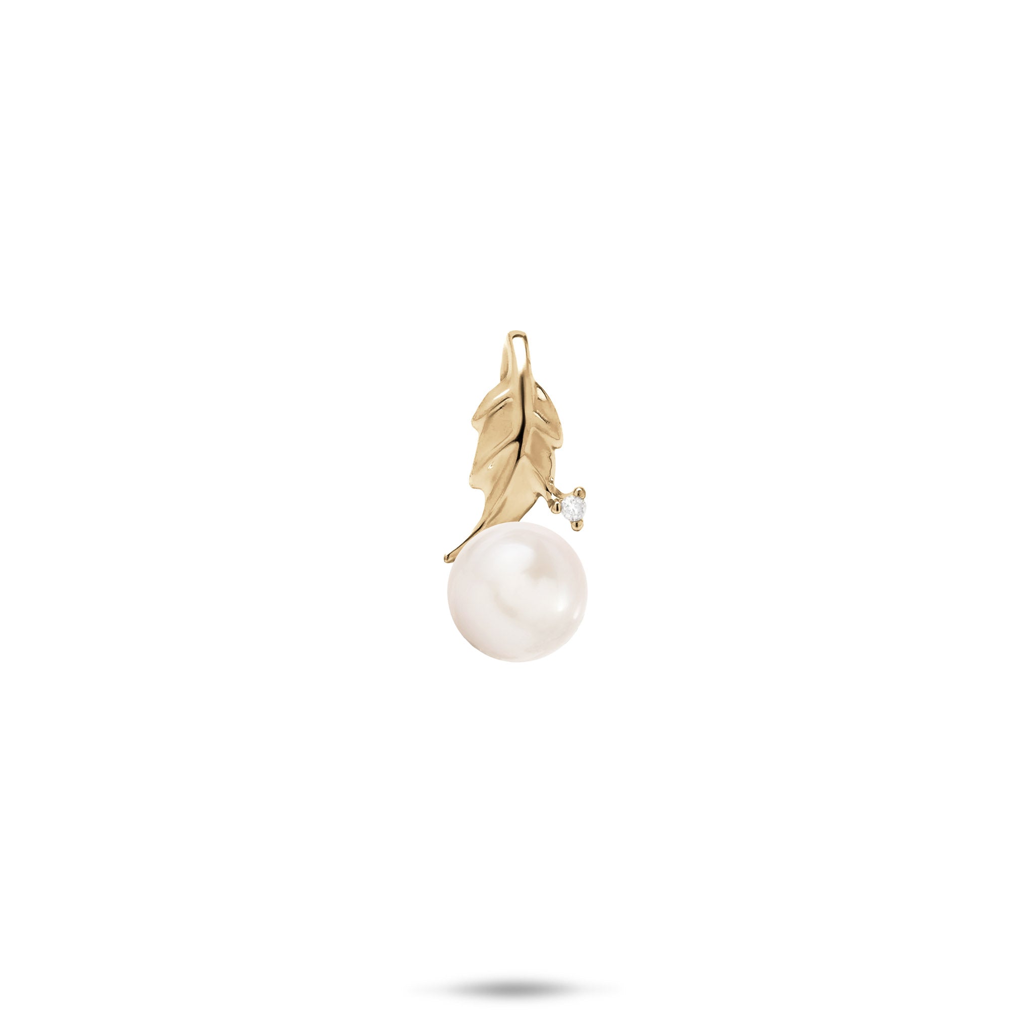 Pick A Pearl Maile Pendant in Gold with Diamond