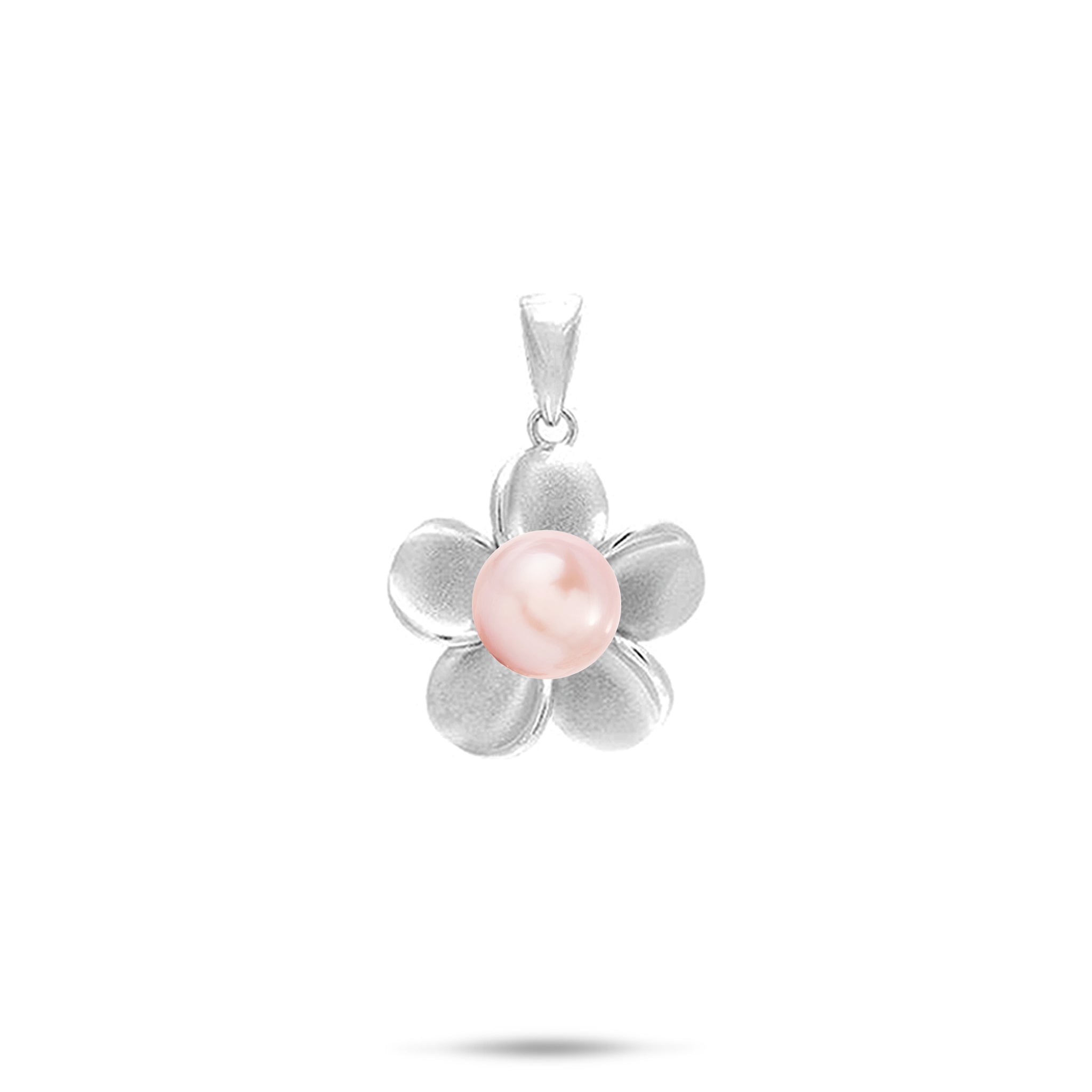 Pick A Pearl Plumeria Pendant in Sterling Silver - 15mm