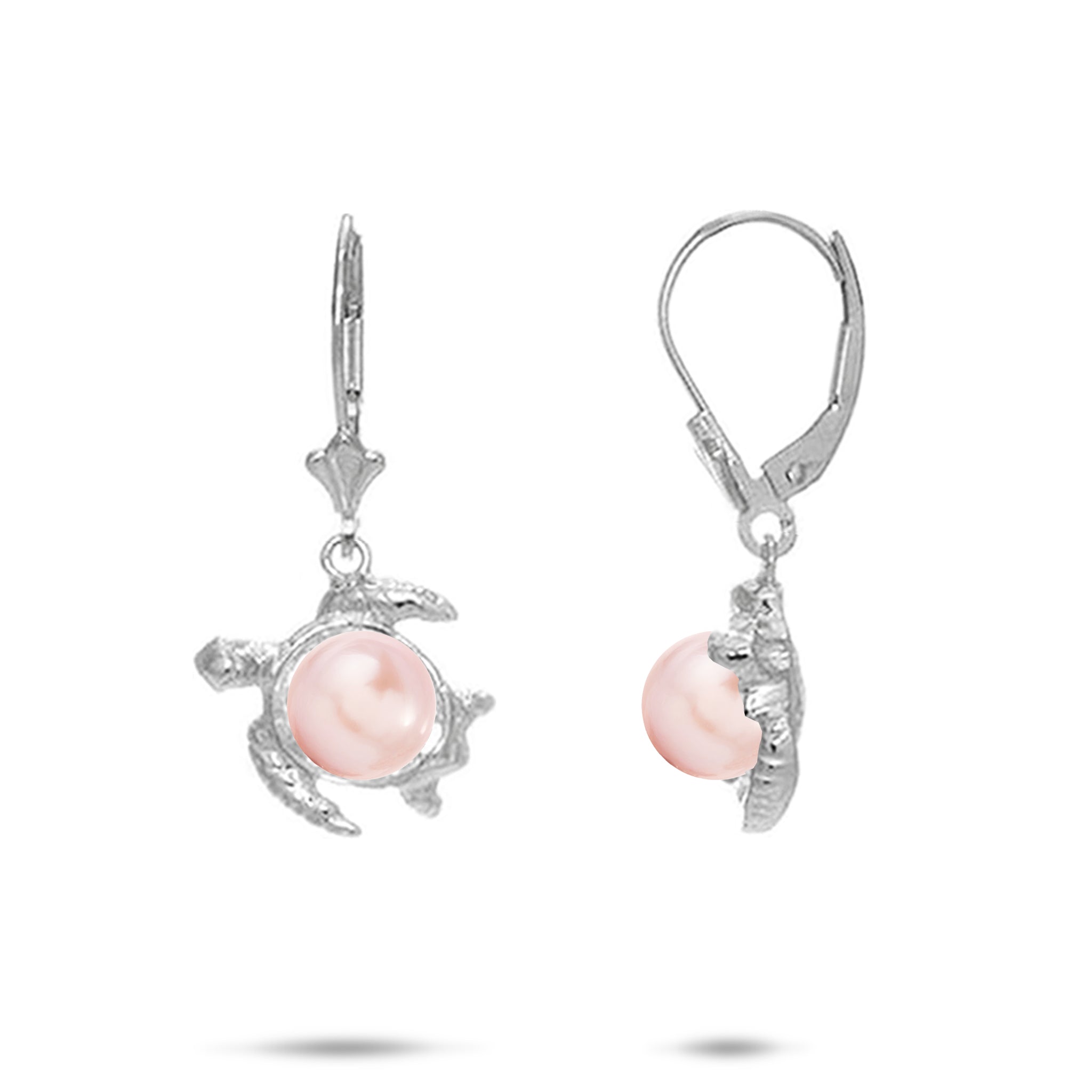 Pick A Pearl Honu Earrings in Sterling Silver
