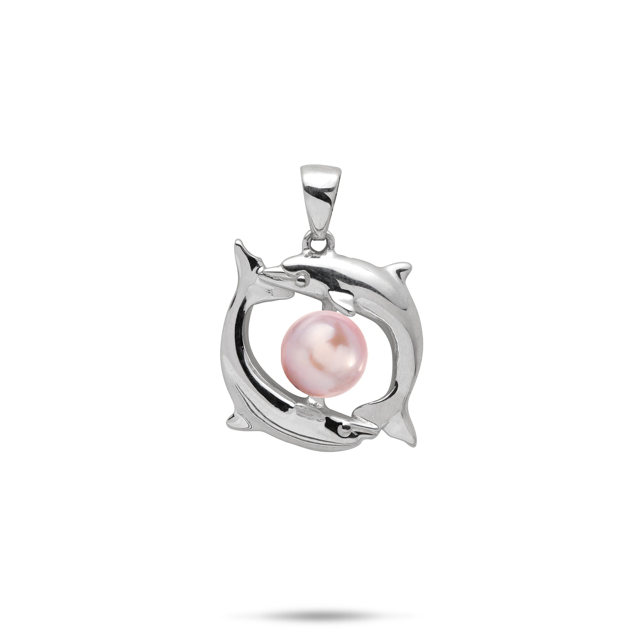 Pick A Pearl Circling Dolphins Pendant in Sterling Silver