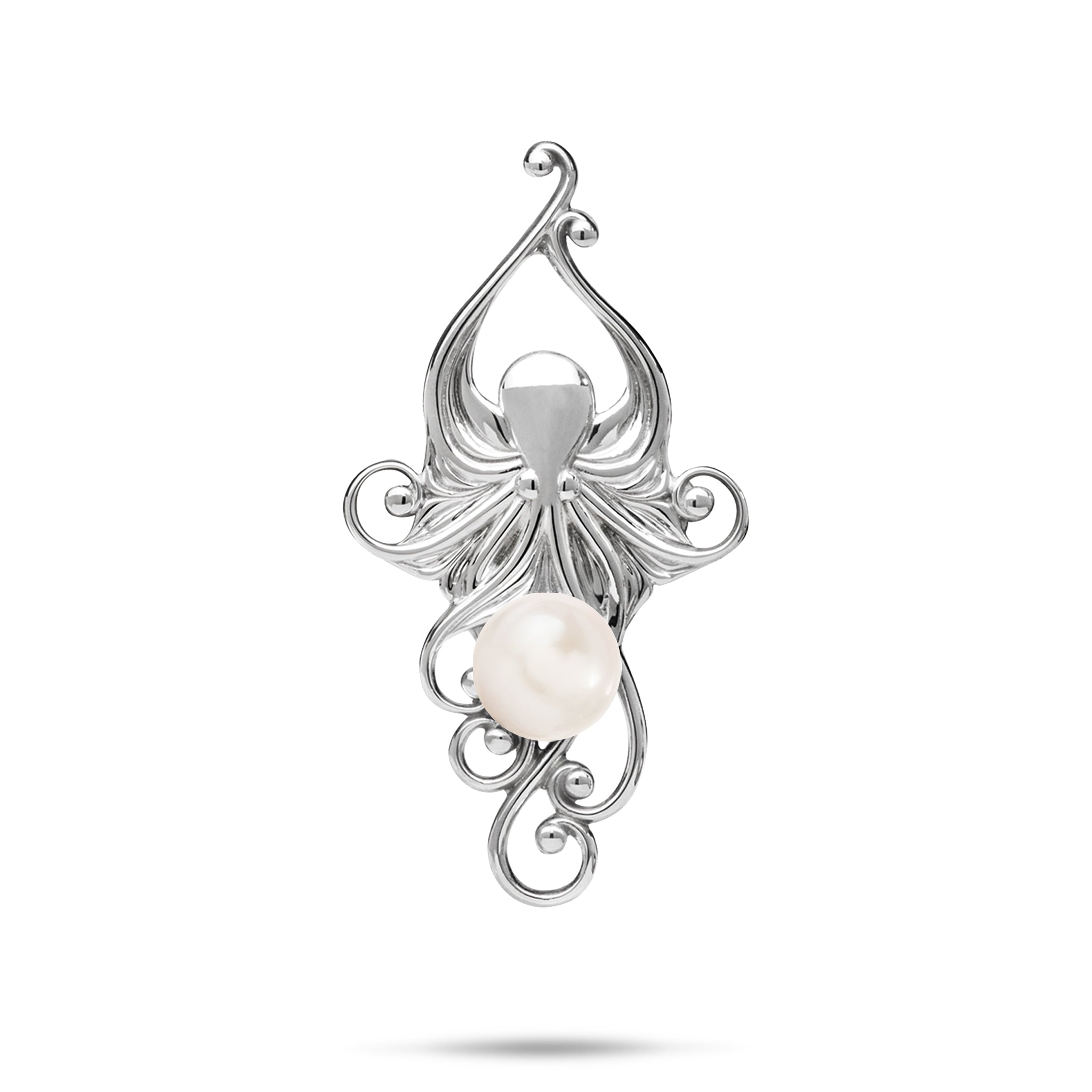 Pick A Pearl Living Heirloom Octopus Pendant in Sterling Silver - 36mm
