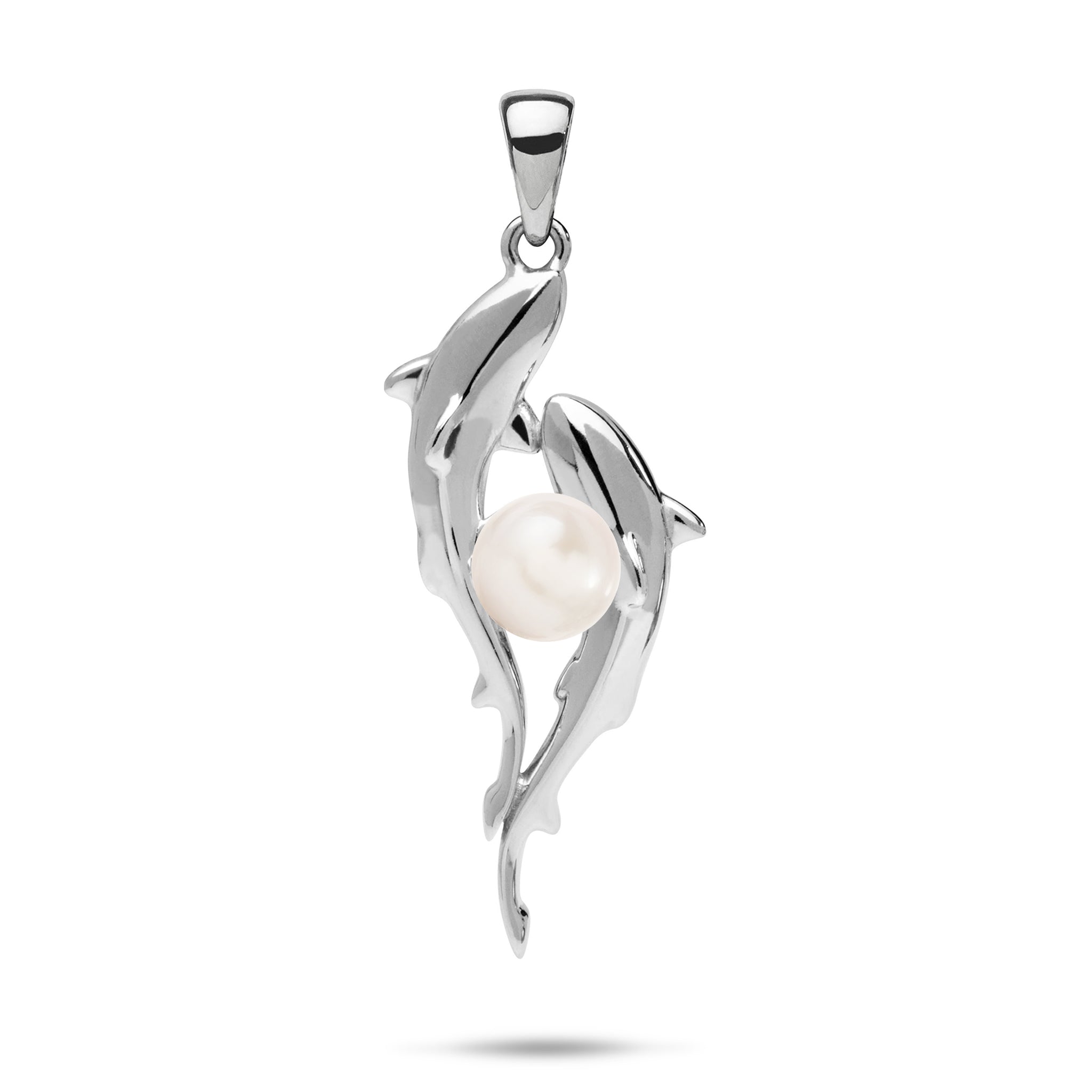 Pick A Pearl Shark Pendant in Sterling Silver - 33mm