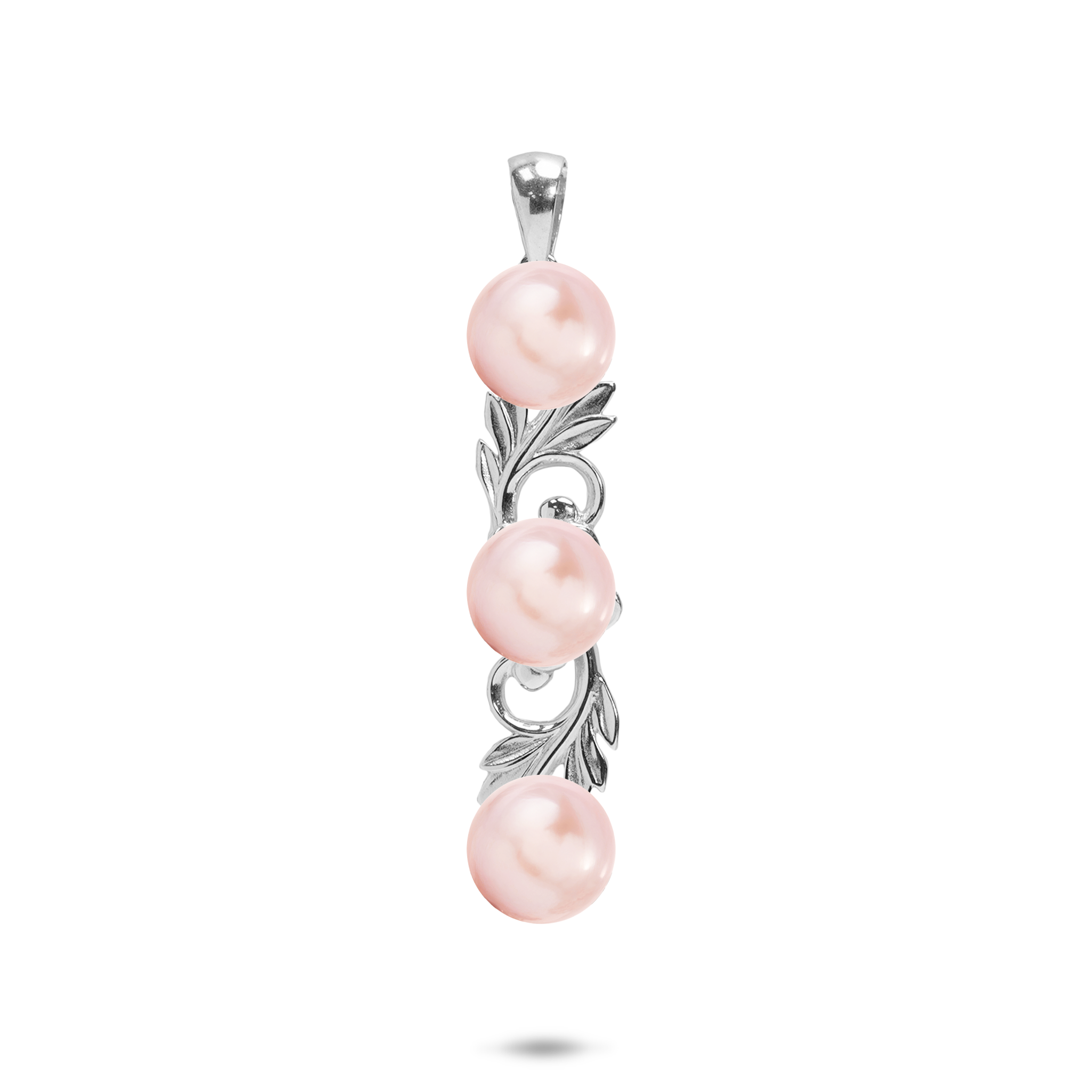 Pick A Pearl Hawaiian Heirloom Plumeria Pendant in Sterling Silver - 35mm