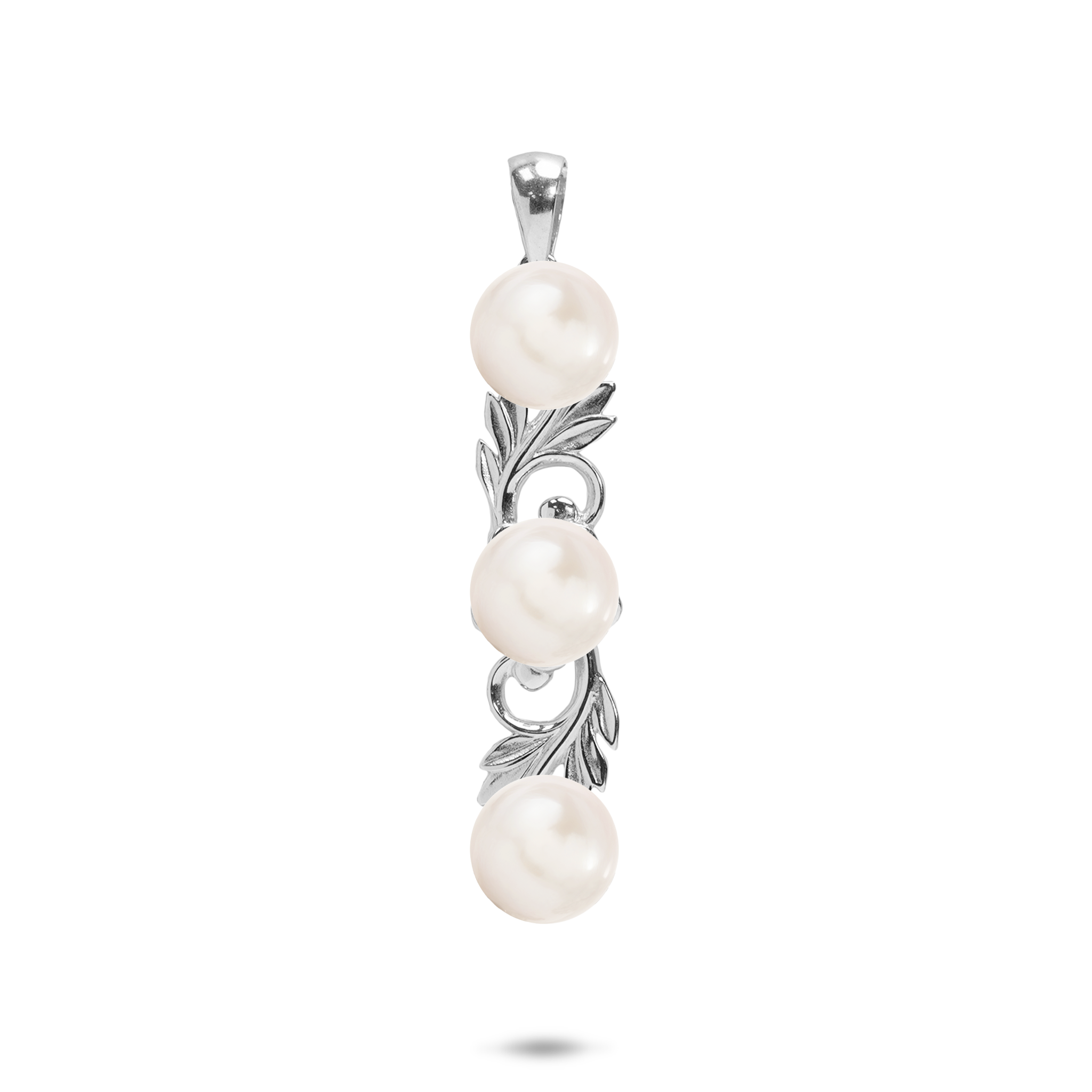 Pick A Pearl Hawaiian Heirloom Plumeria Pendant in Sterling Silver - 35mm