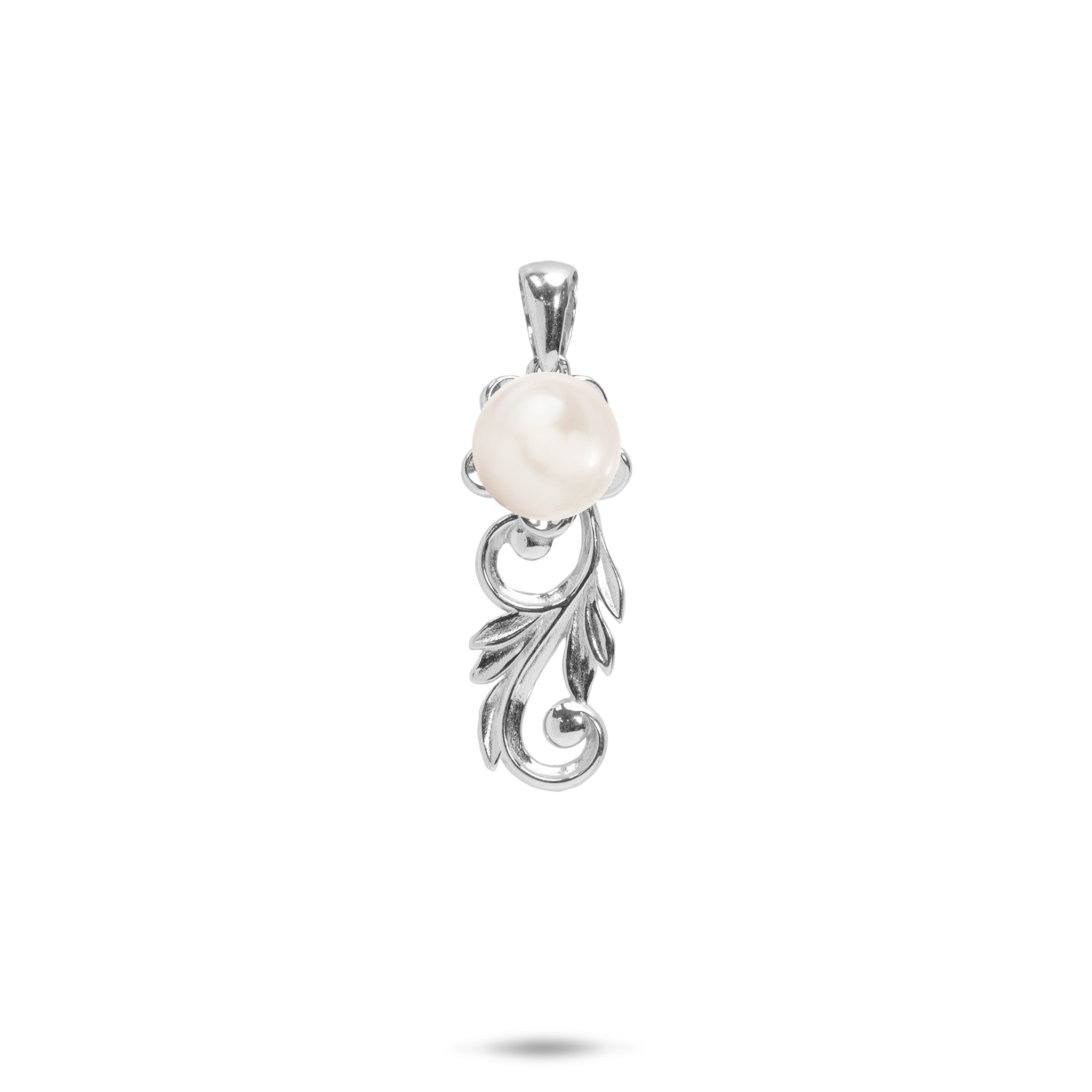 Pick A Pearl Hawaiian Heirloom Plumeria Pendant in Sterling Silver - 25mm