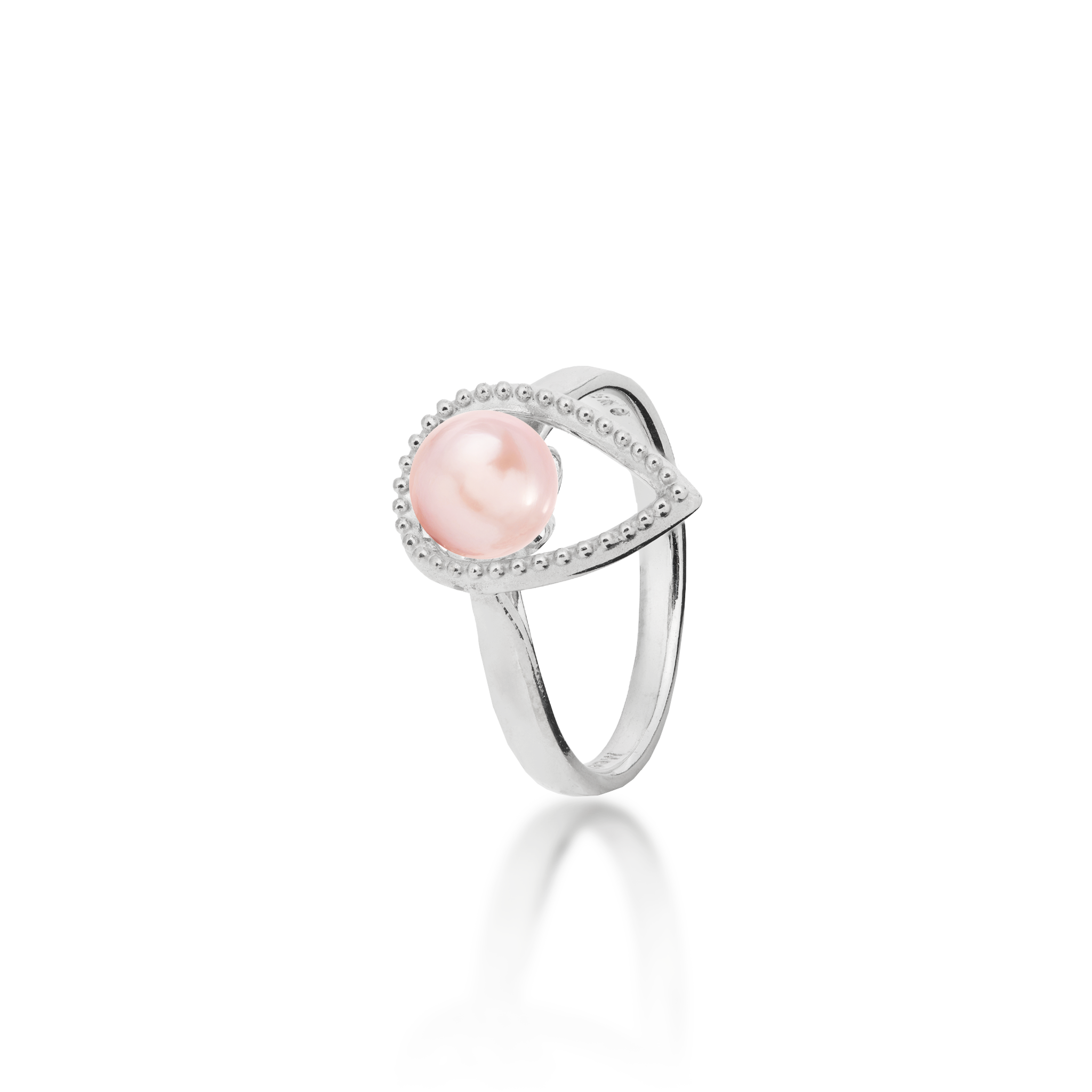 Pick A Pearl Teardrop Ring in Sterling Silver with Cubic Zirconia