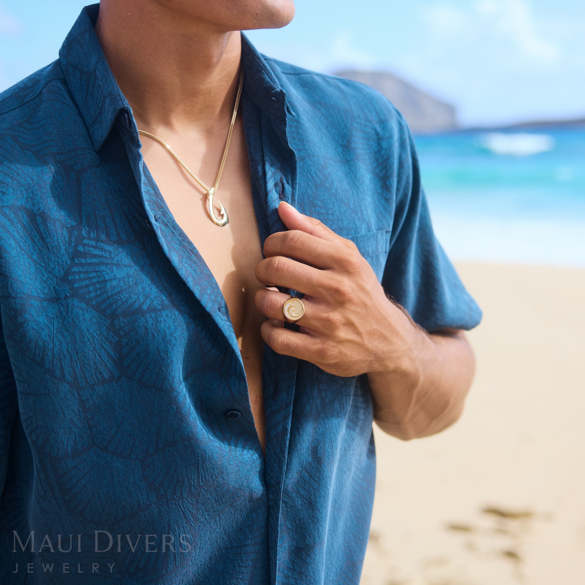 ゴールドのナルリングダイヤモンド - 18mm