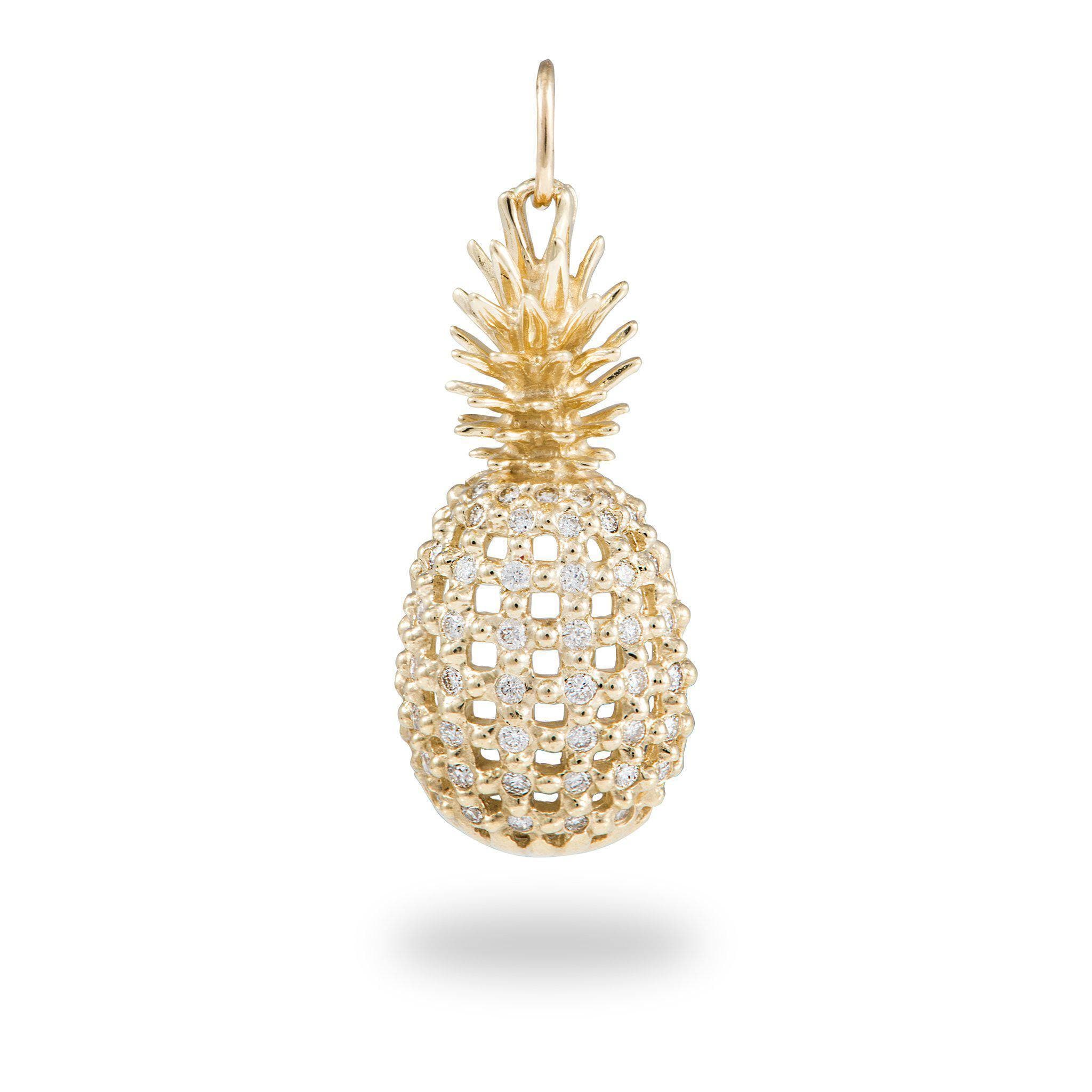 Pineapple Pendant with Diamonds in Gold-Maui Divers Jewelry