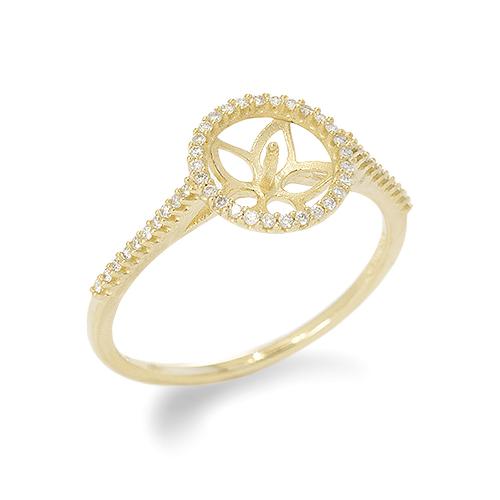 Pick A Pearl Halo Ring in Gold with Diamonds - Maui Divers Jewelry