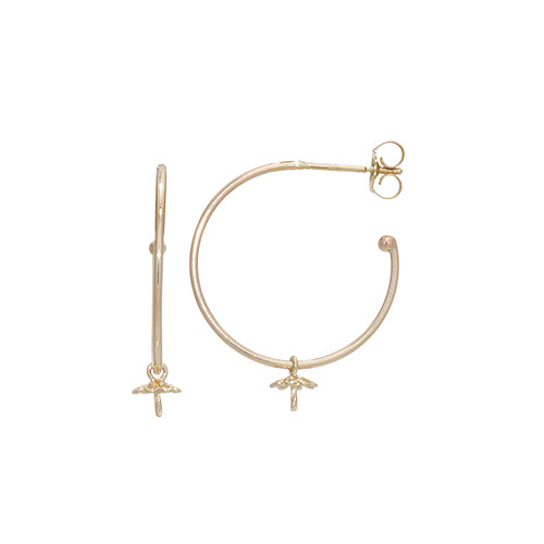 Pick A Pearl Hoop Earrings in Gold