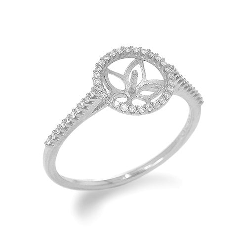 Pick A Pearl Halo Ring in White Gold with Diamonds - Maui Divers Jewelry