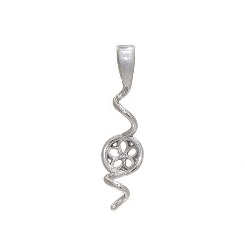 Waterfall Pendant Mounting in Sterling Silver - Maui Divers Jewelry