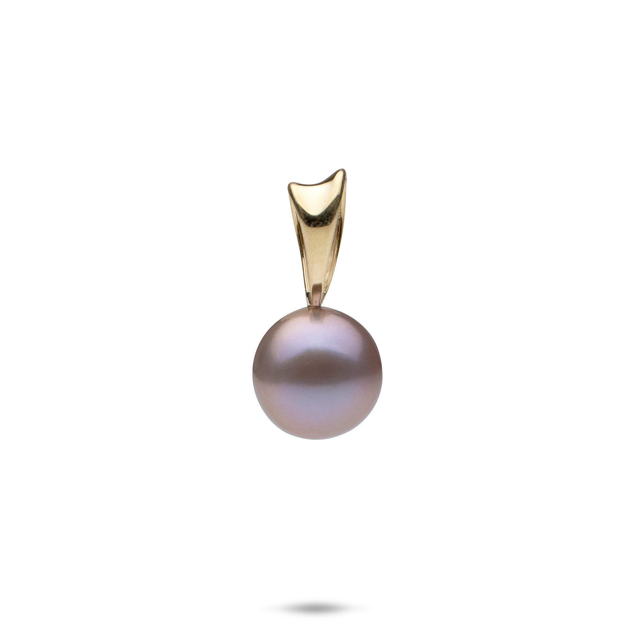 Lilac Freshwater Pearl Pendant in Gold - 10-11mm
