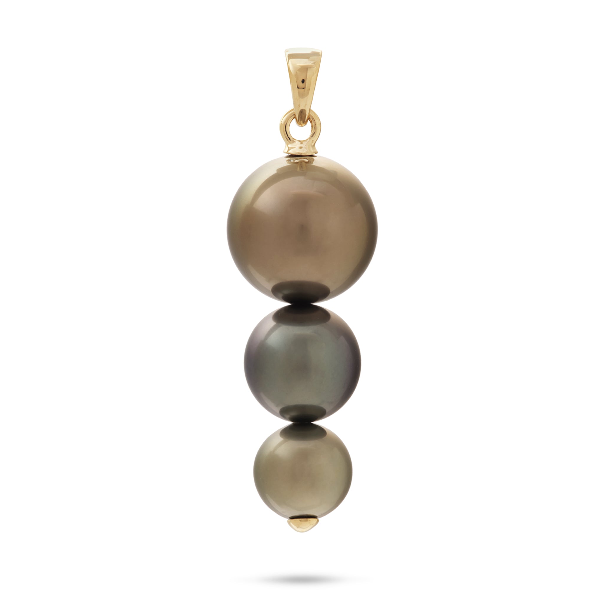 Tahitian Black Pearl Pendant in Gold - 8-13mm