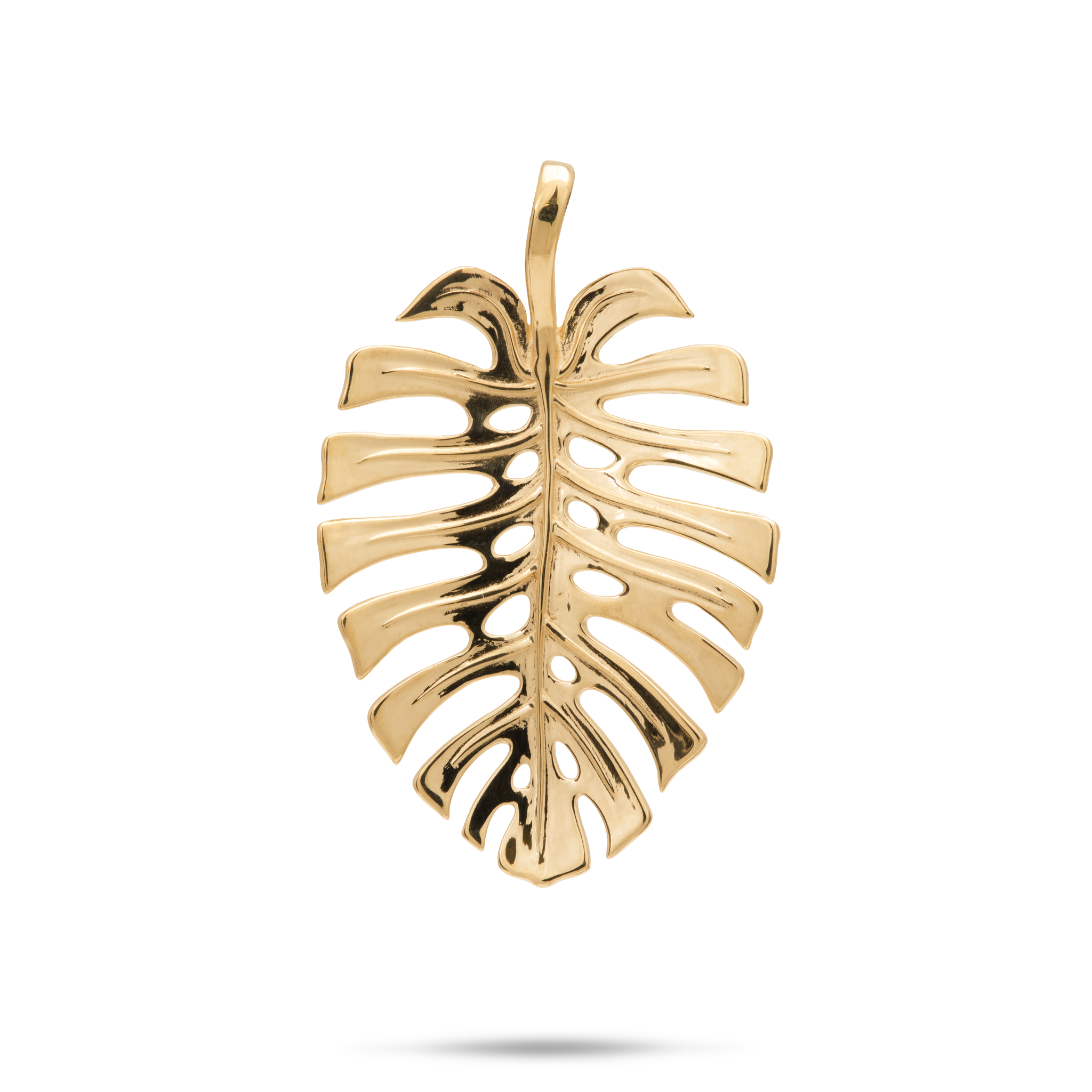 Monstera Pendant in Gold - 30mm