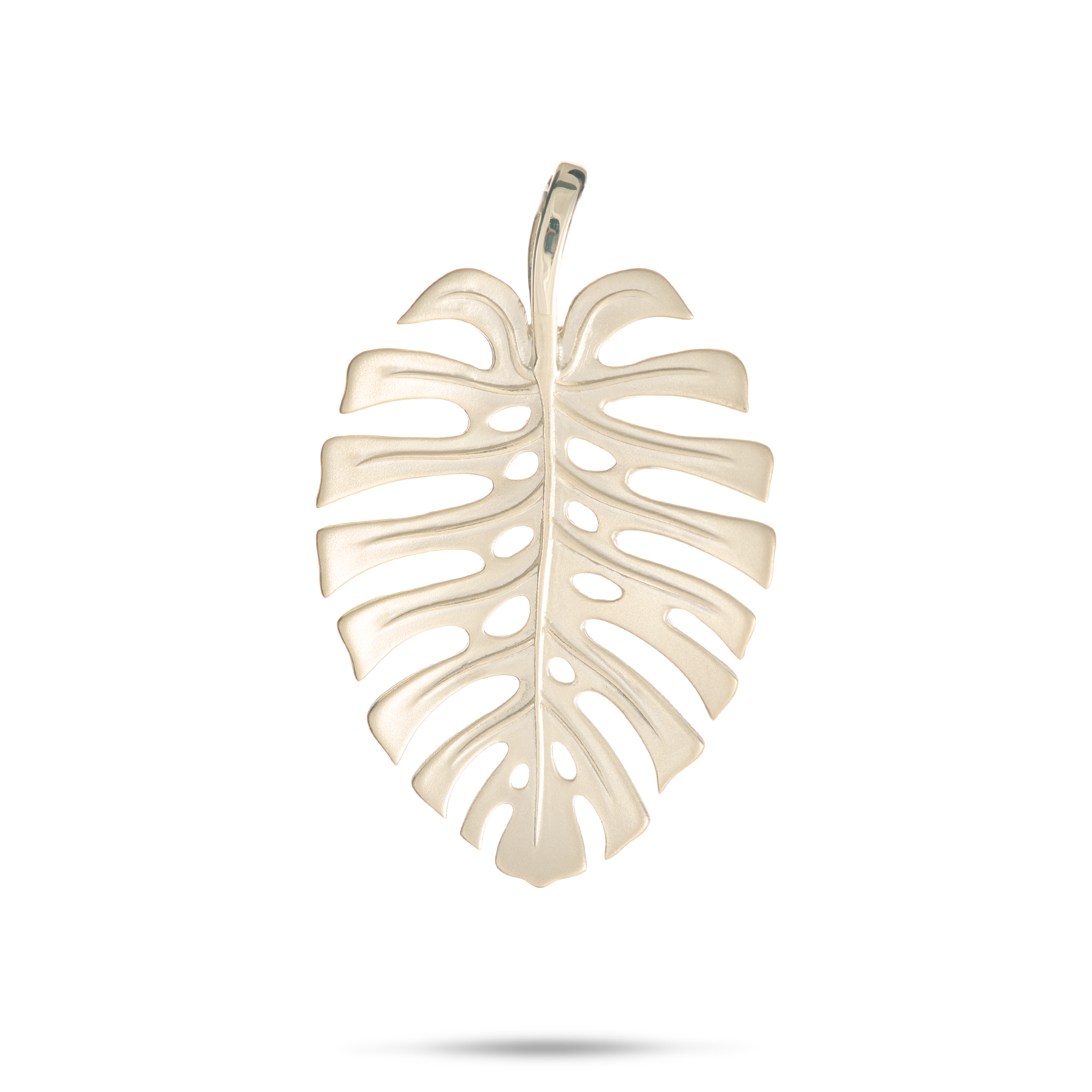 Monstera Pendant in Green Gold - 30mm