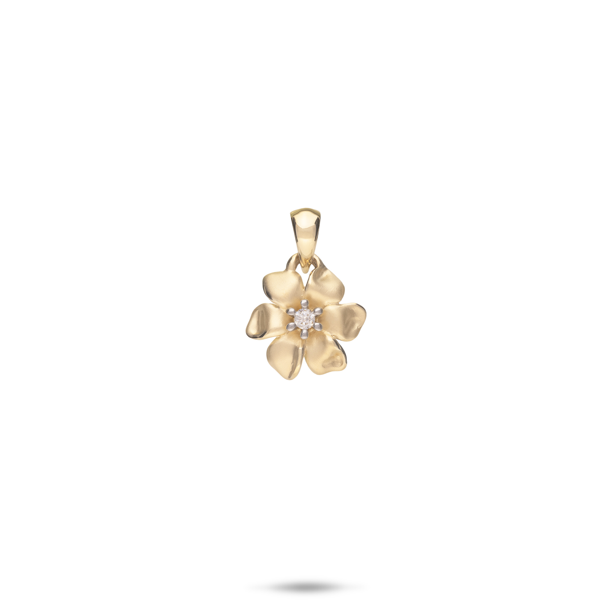 Nāʻū Pendant in Gold with Diamond - 10mm