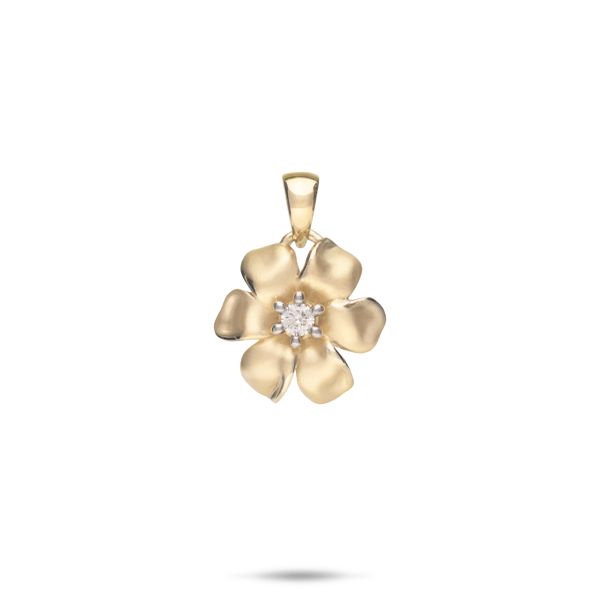 Nāʻū Pendant in Gold with Diamond - 15mm