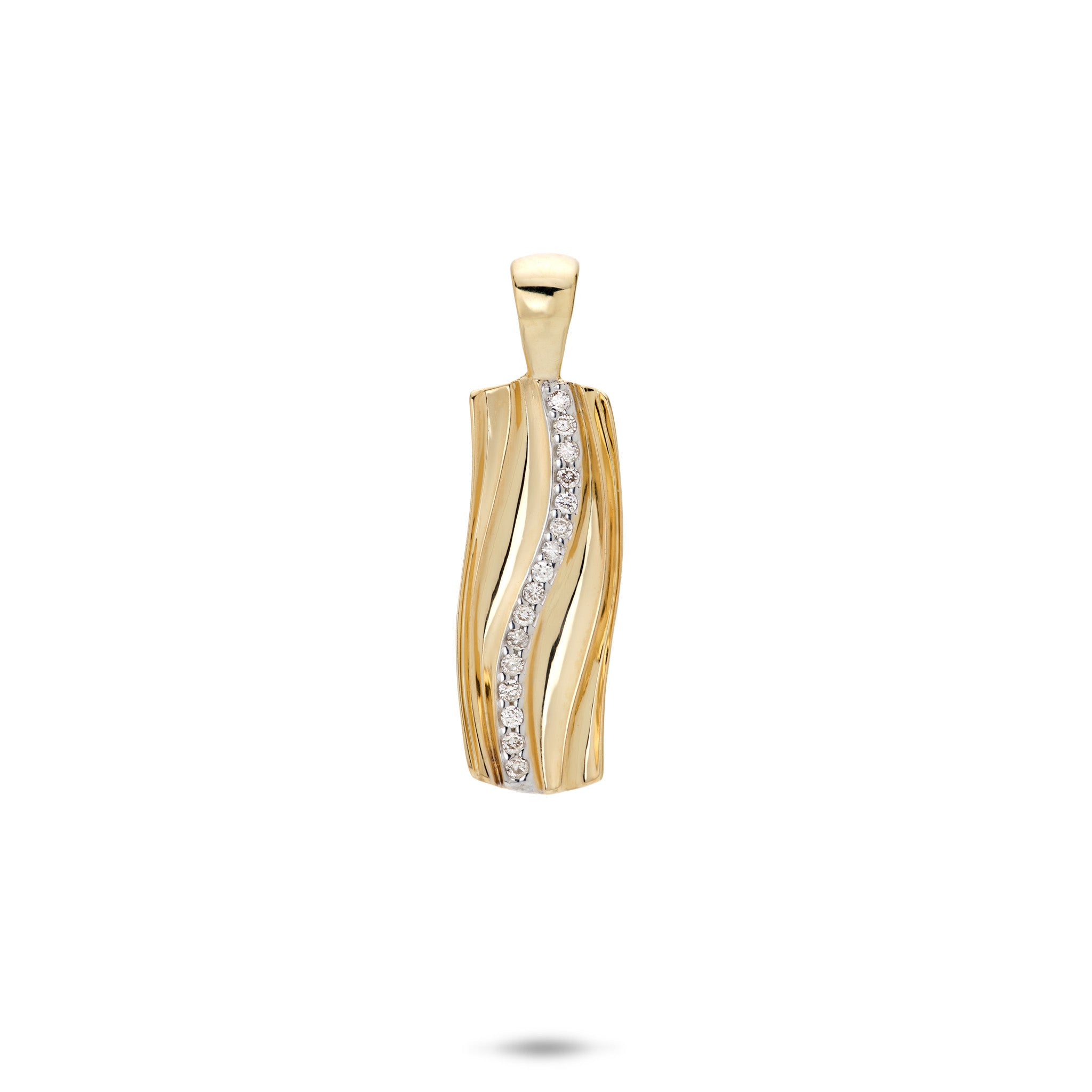 Ocean Sand Pendant in Gold with Diamonds - 20mm