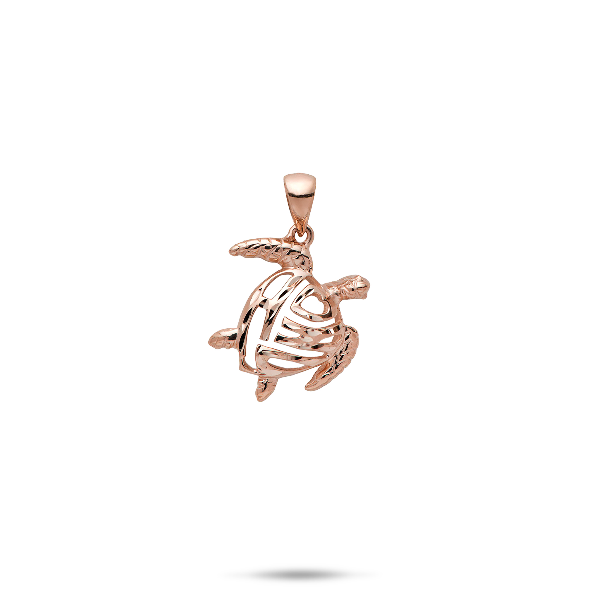 Honu Pendant in Rose Gold - 15mm