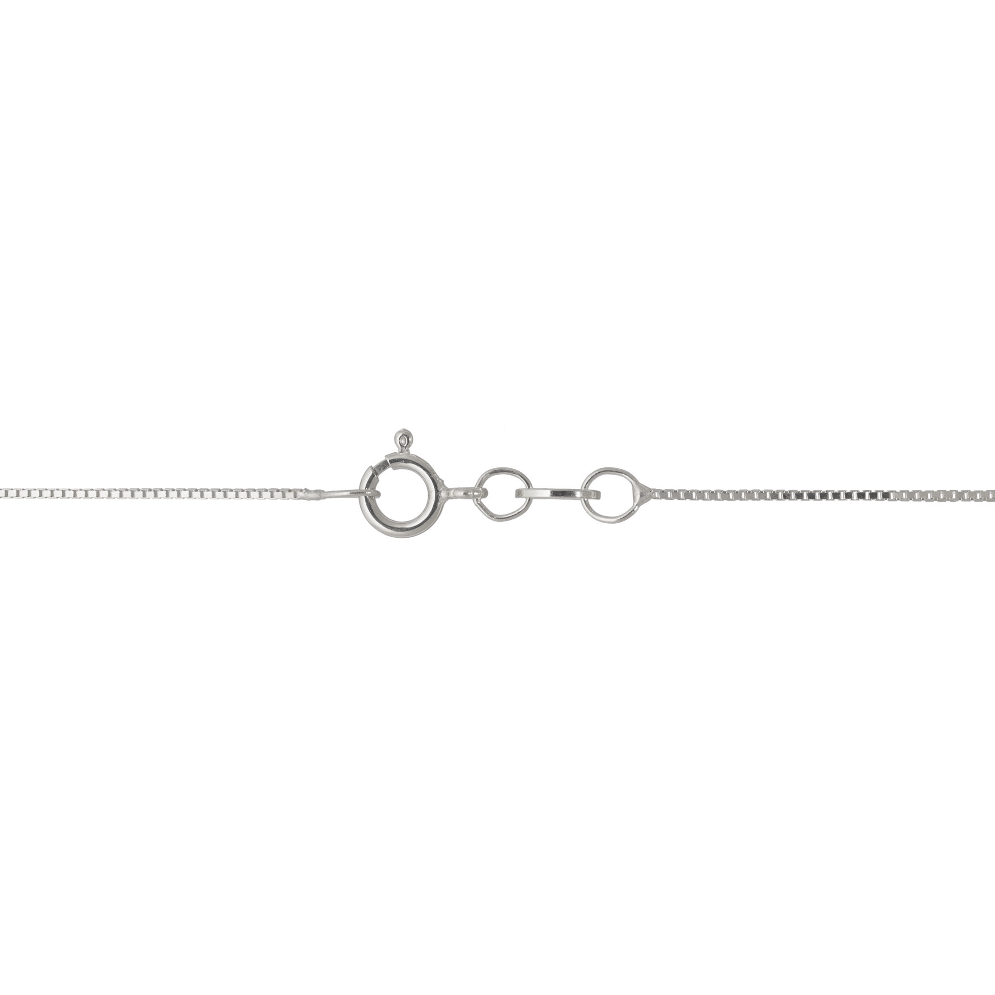 0.6mm Box Chain in 10k White Gold