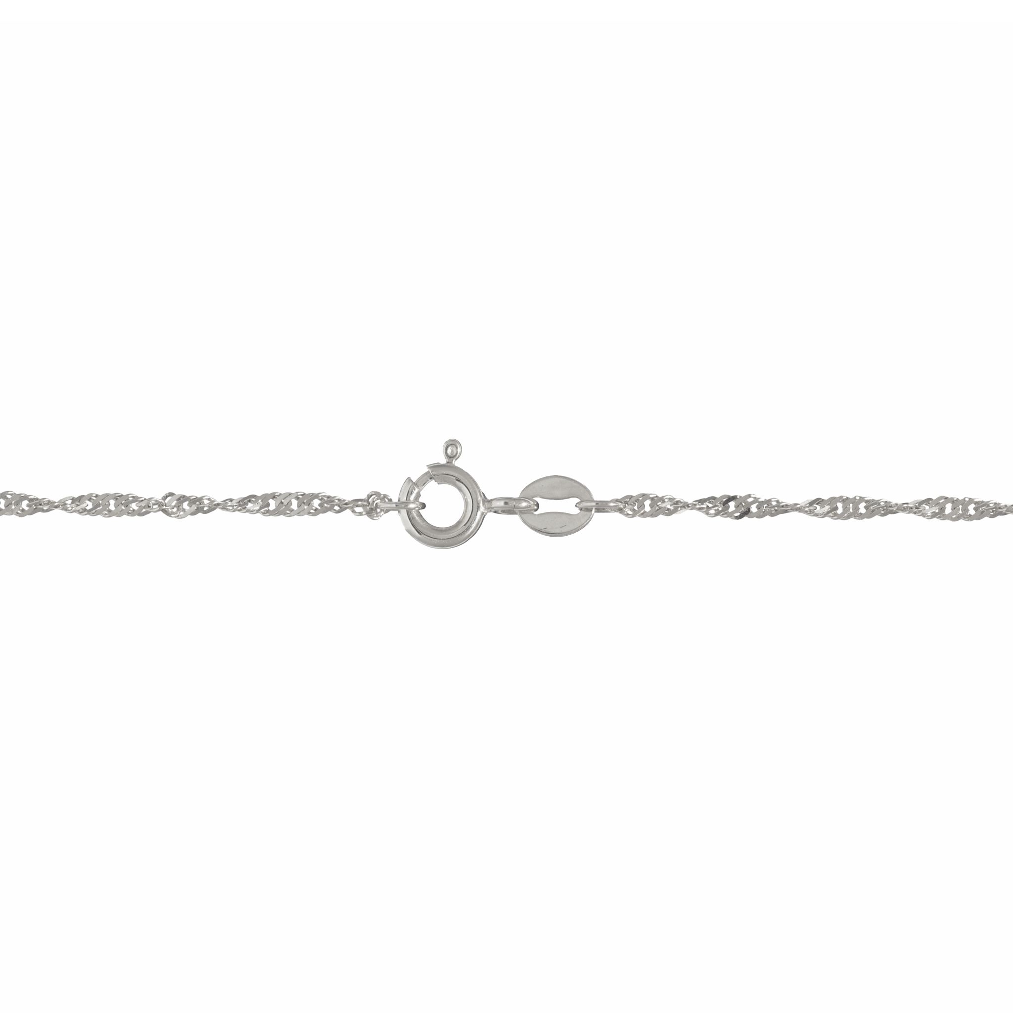 1.5mm Singapore Chain in 10k White Gold