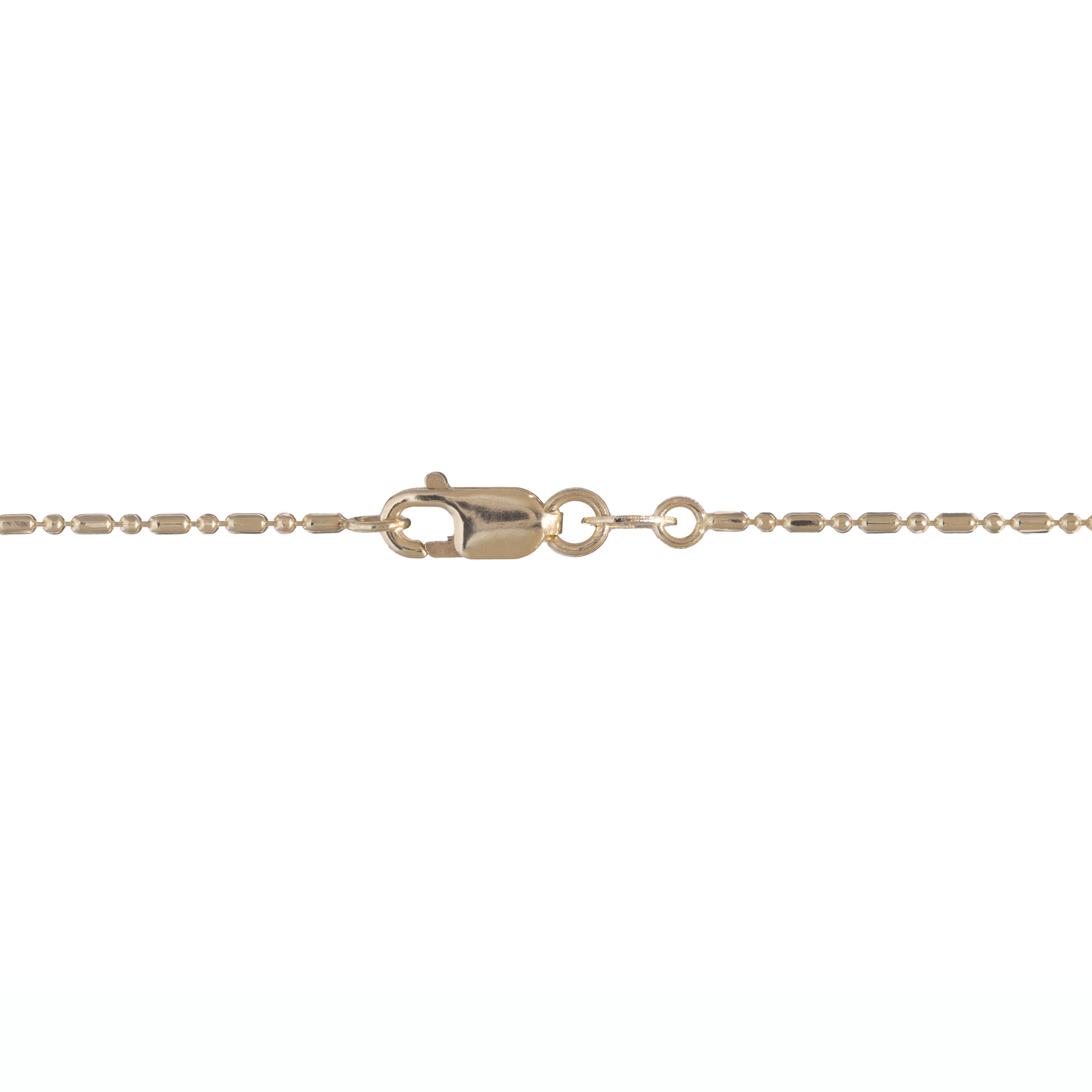 18" 1.0mm Bar Ball Chain in Gold