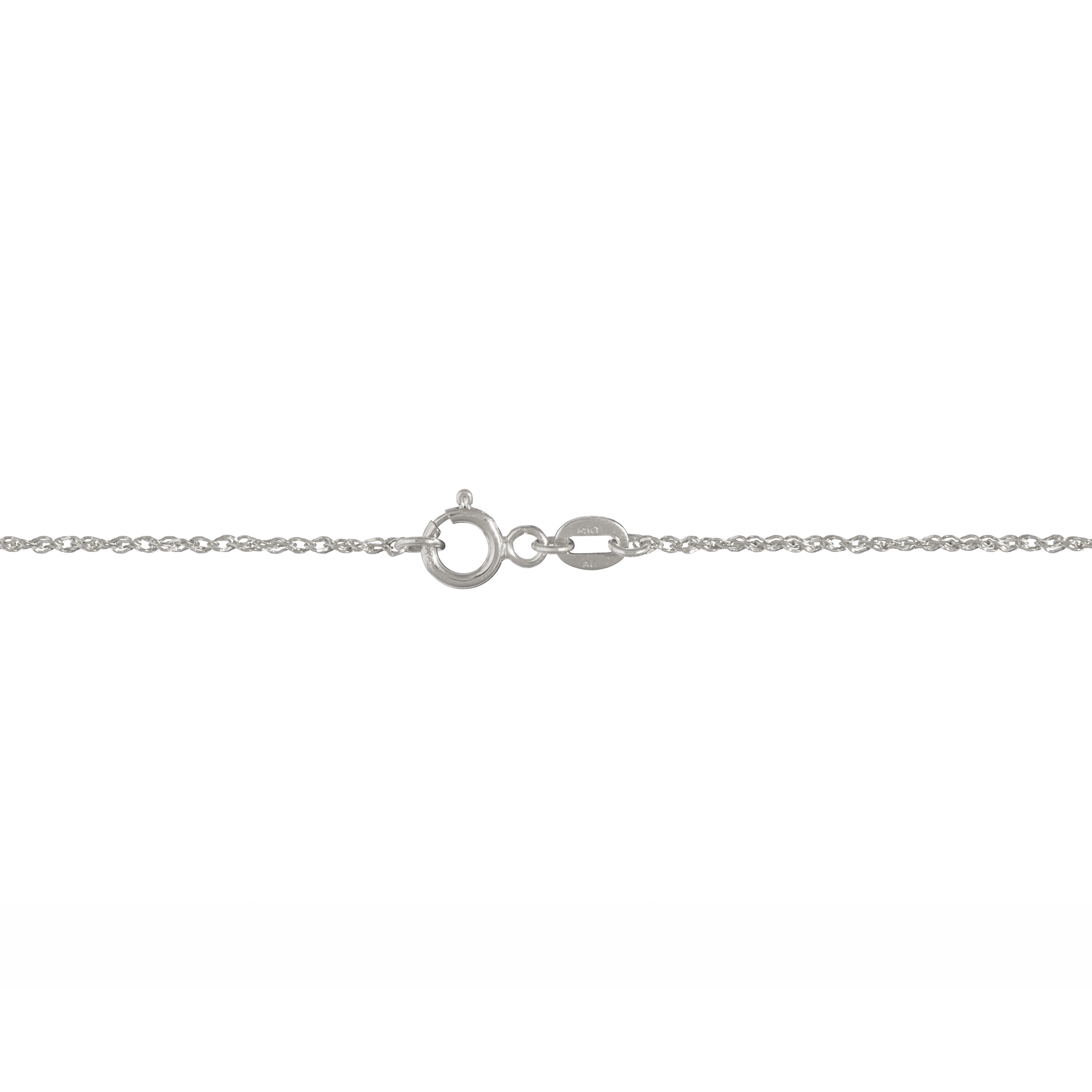 0.8mm Baby Rope Chain in White Gold