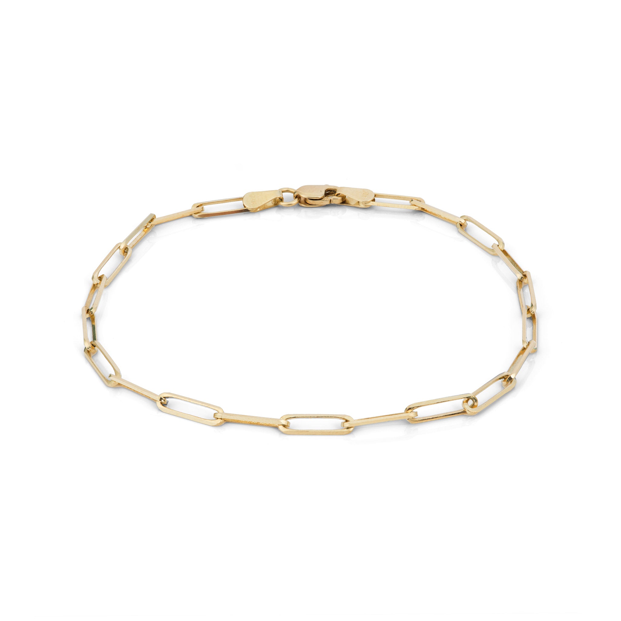 Paperclip Chain Bracelet in Gold - 2.7mm