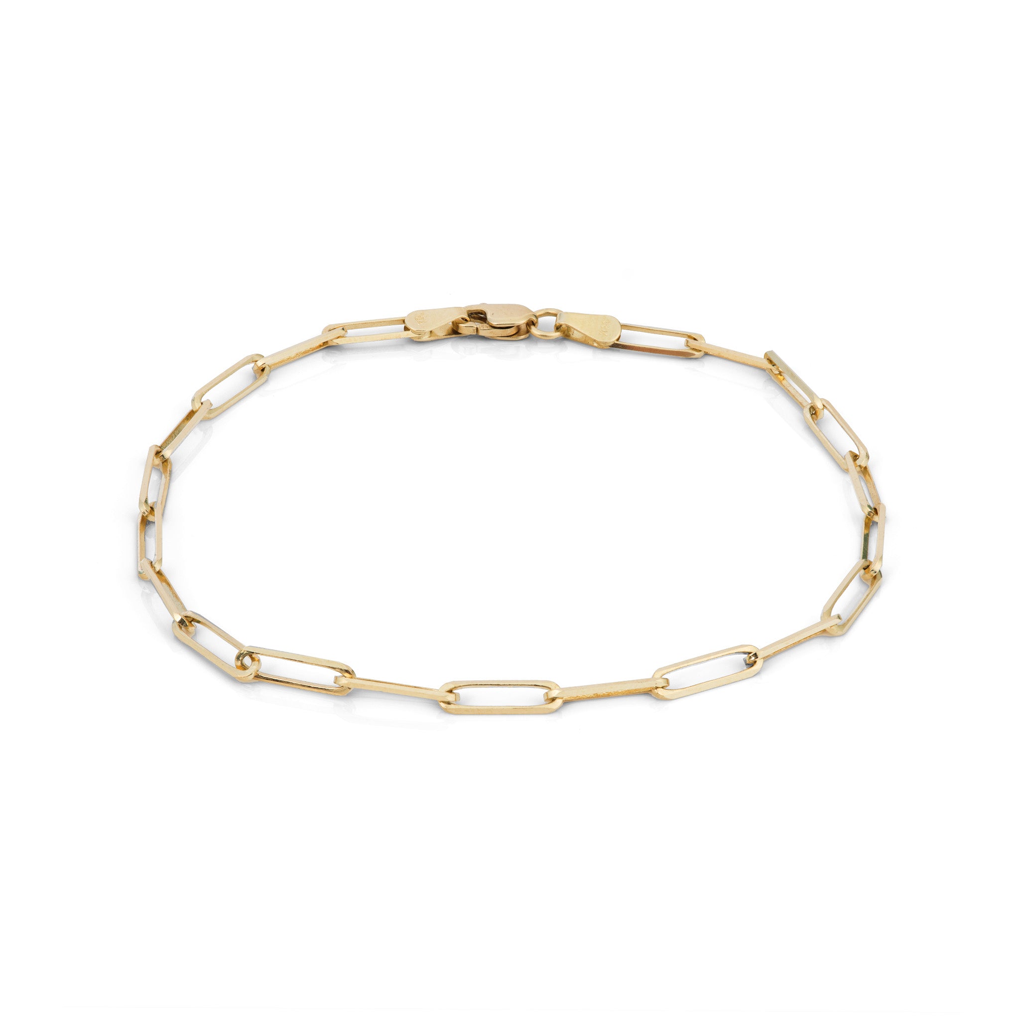 Paperclip Chain Bracelet in Gold - 2.7mm