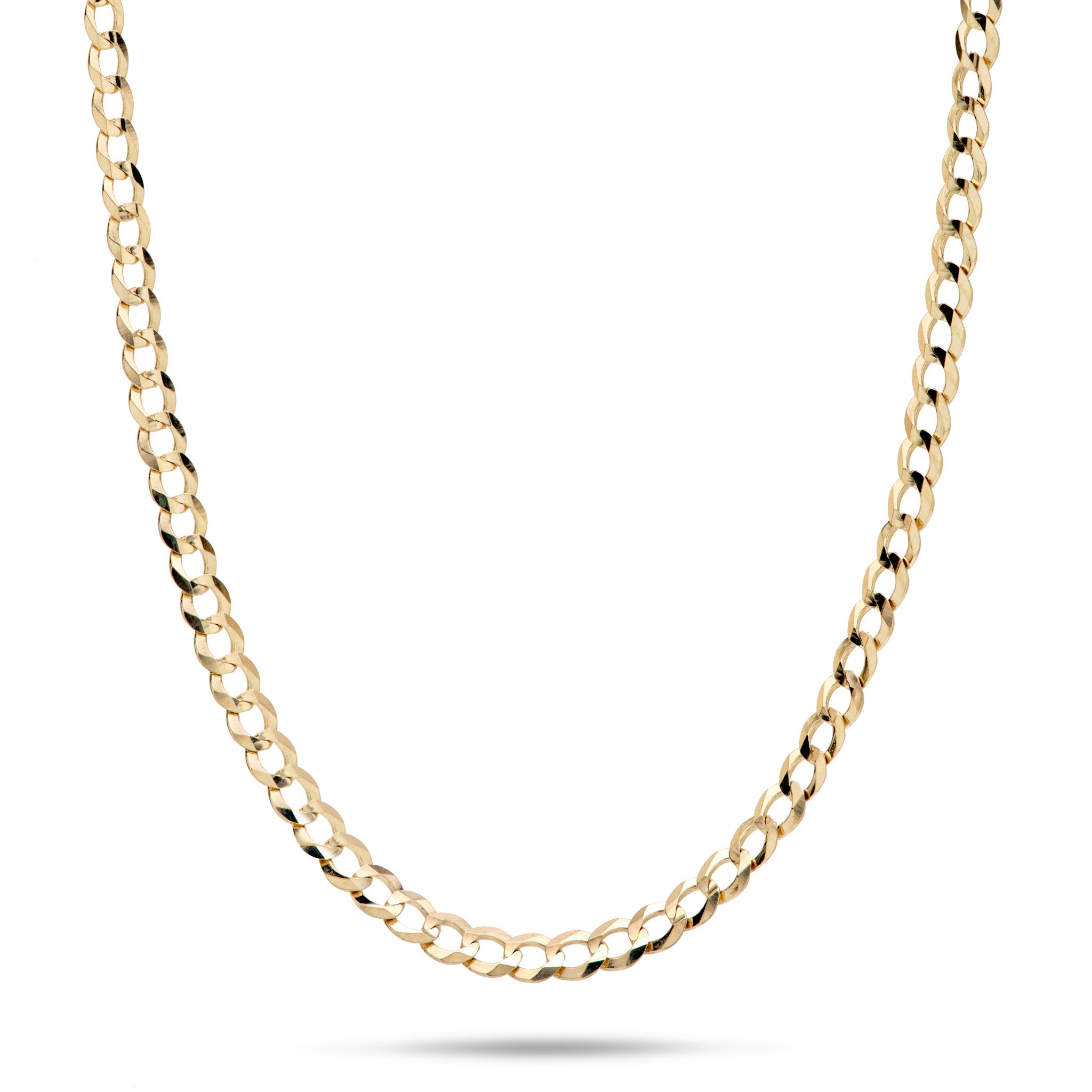 2.5mm Curb Chain in 14k Yellow Gold