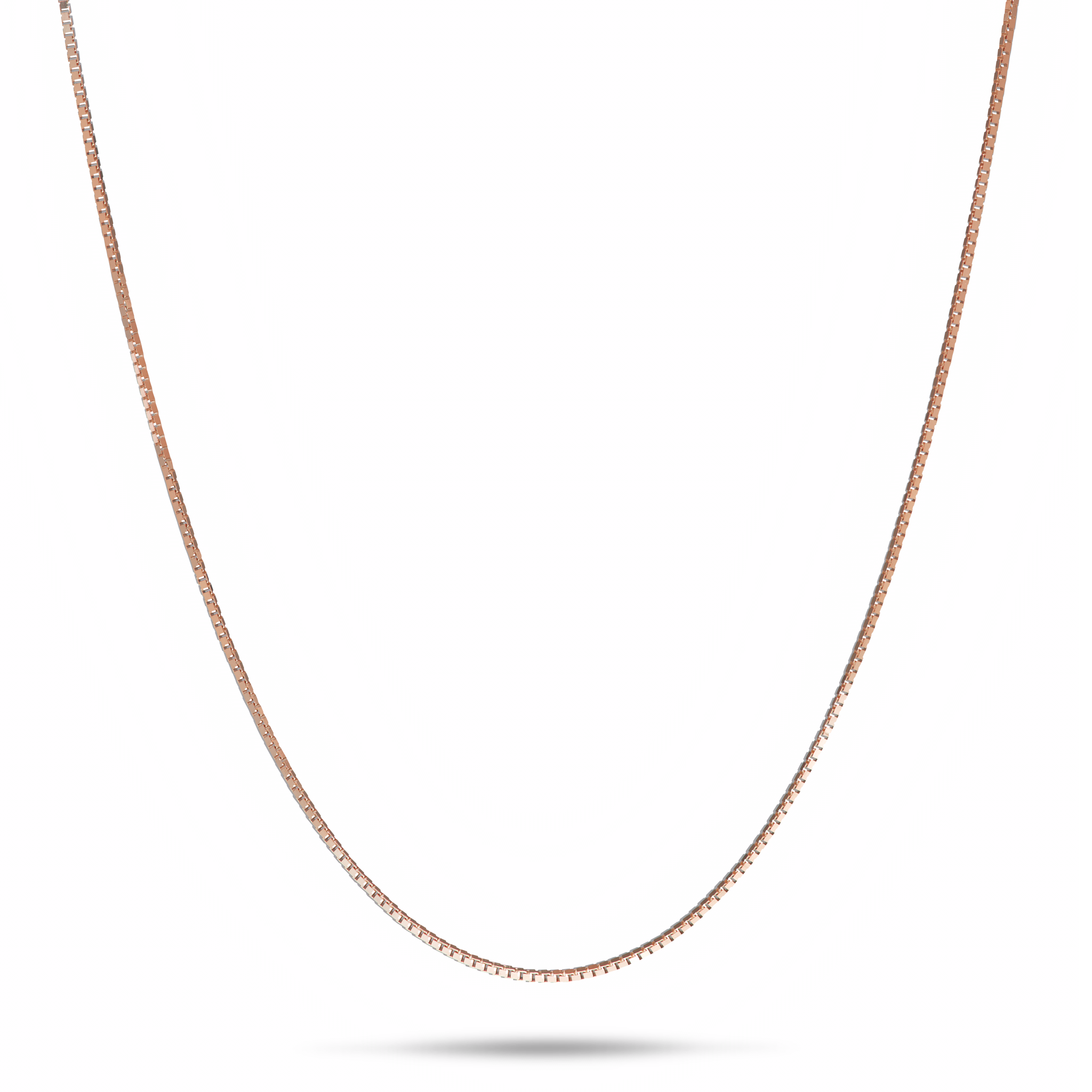 0.6mm Lite Box Chain in Rose Gold