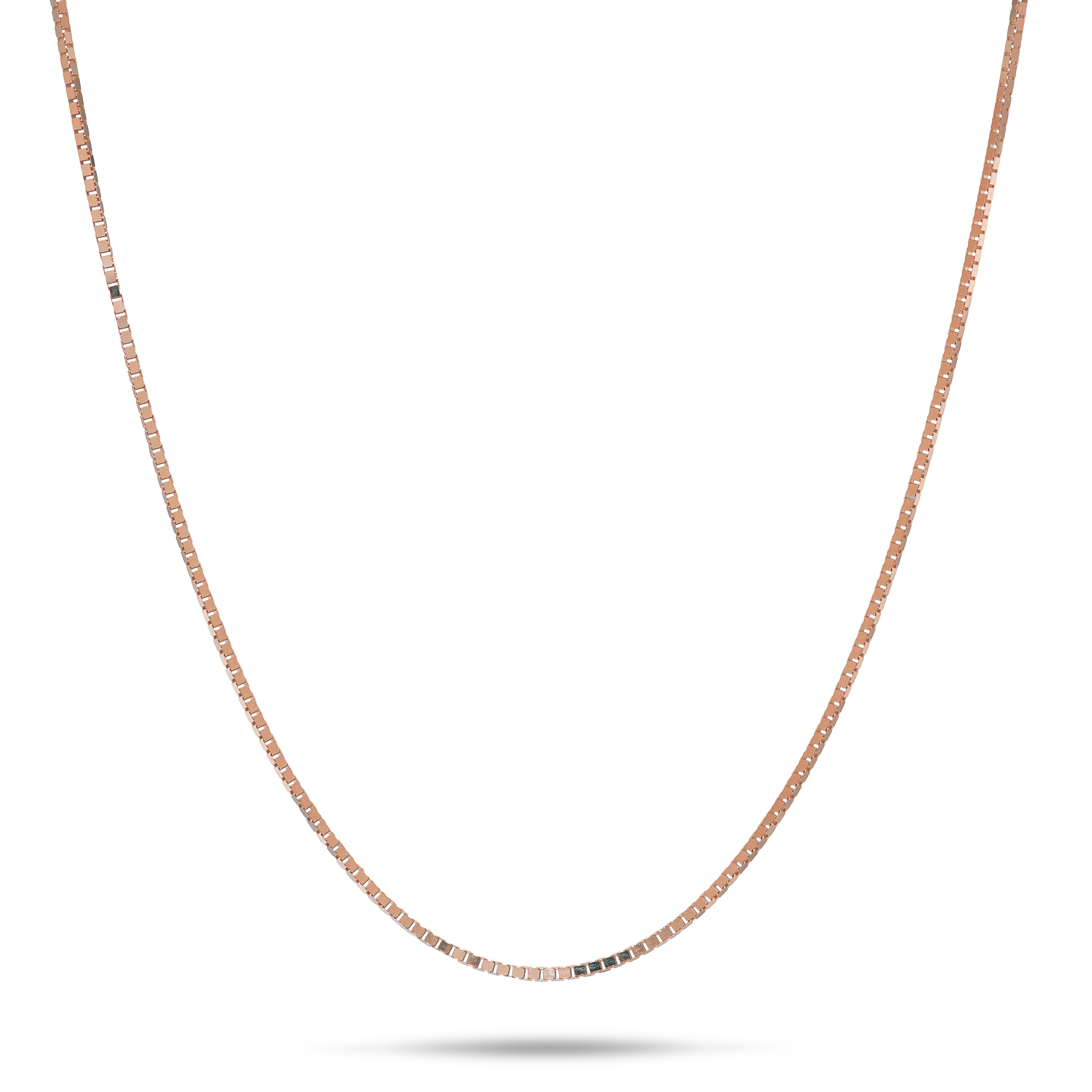 0.8mm Venetian Box Chain in Rose Gold