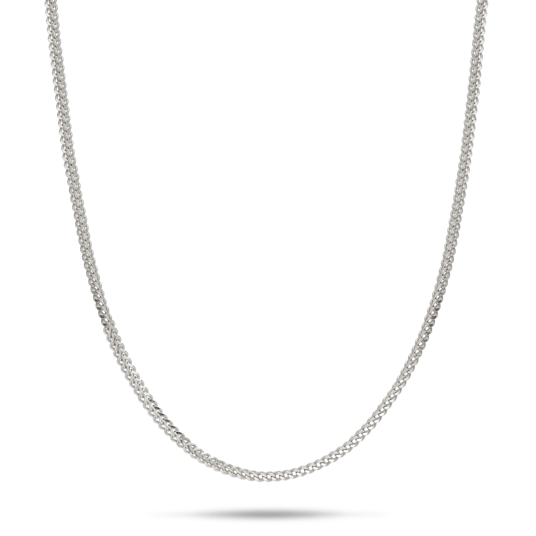 1.2mm Singapore Foxtail Chain in White Gold
