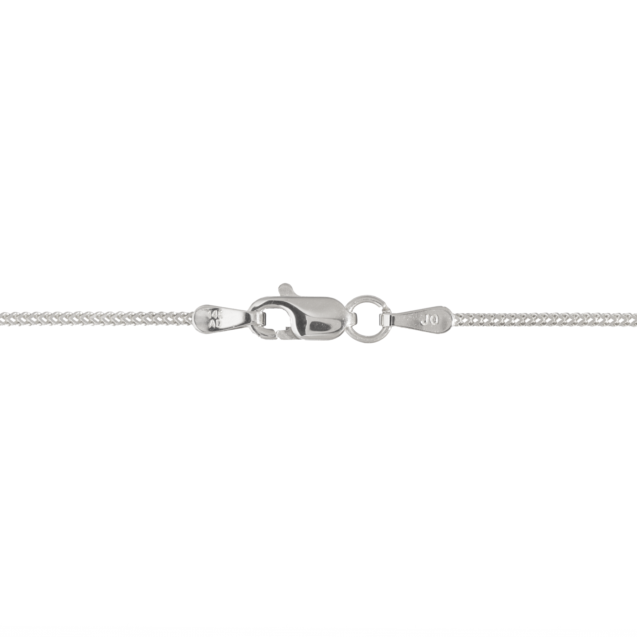 1.2mm Singapore Foxtail Chain in White Gold