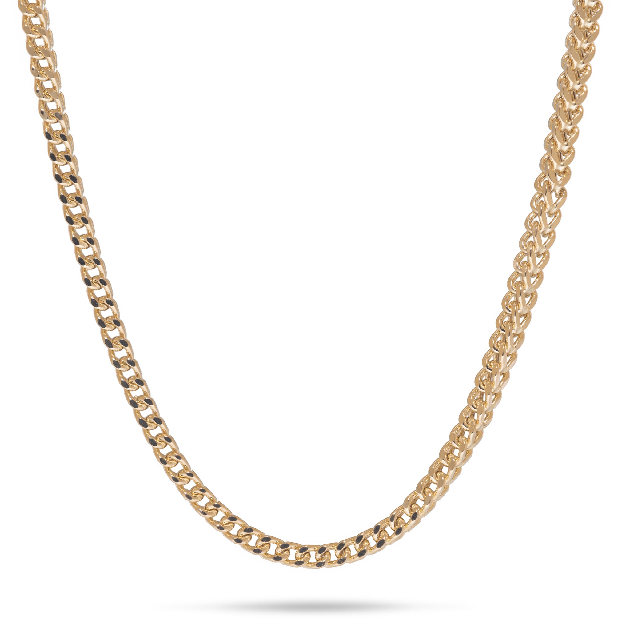 22" 2.5mm Hollow Franco Chain in Gold