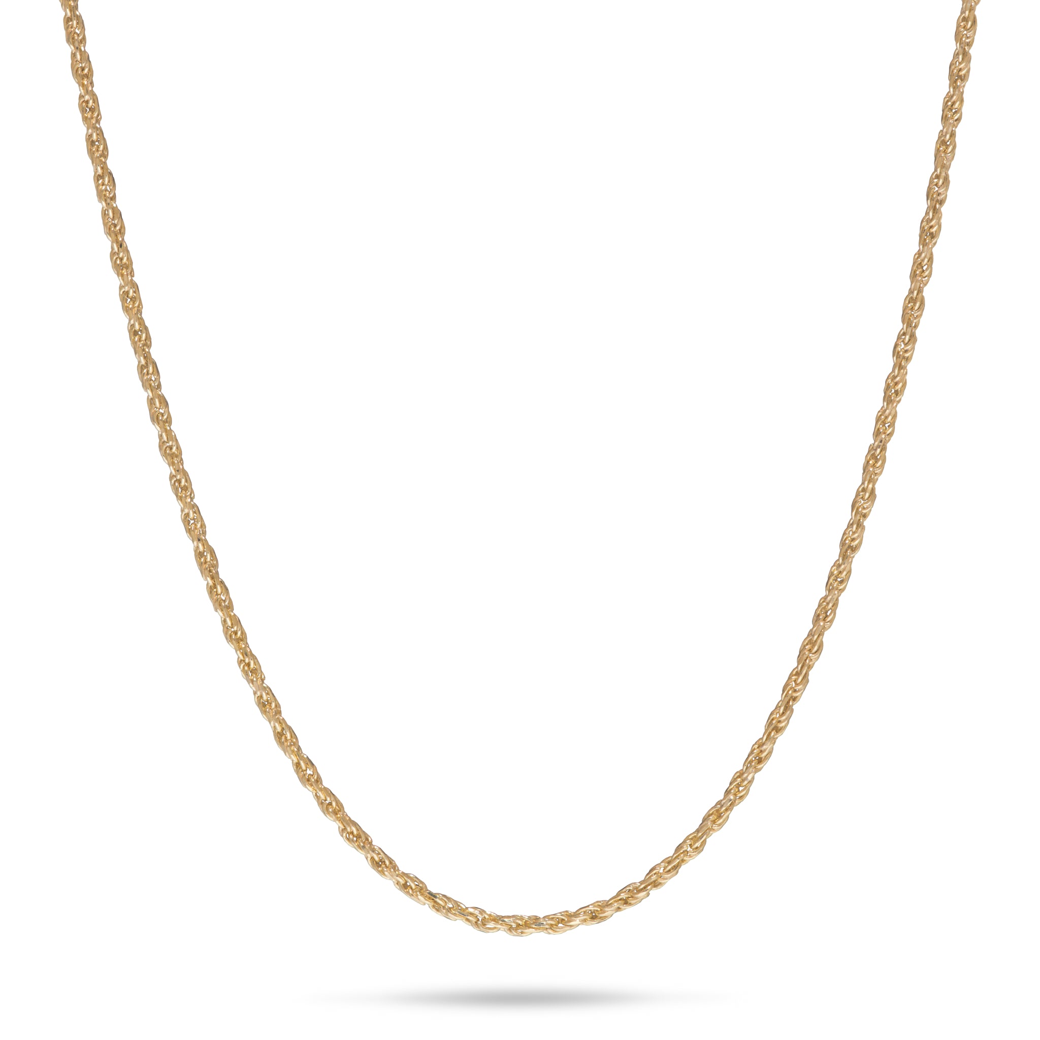 22" Adjustable 1.0mm Rope Chain in Gold