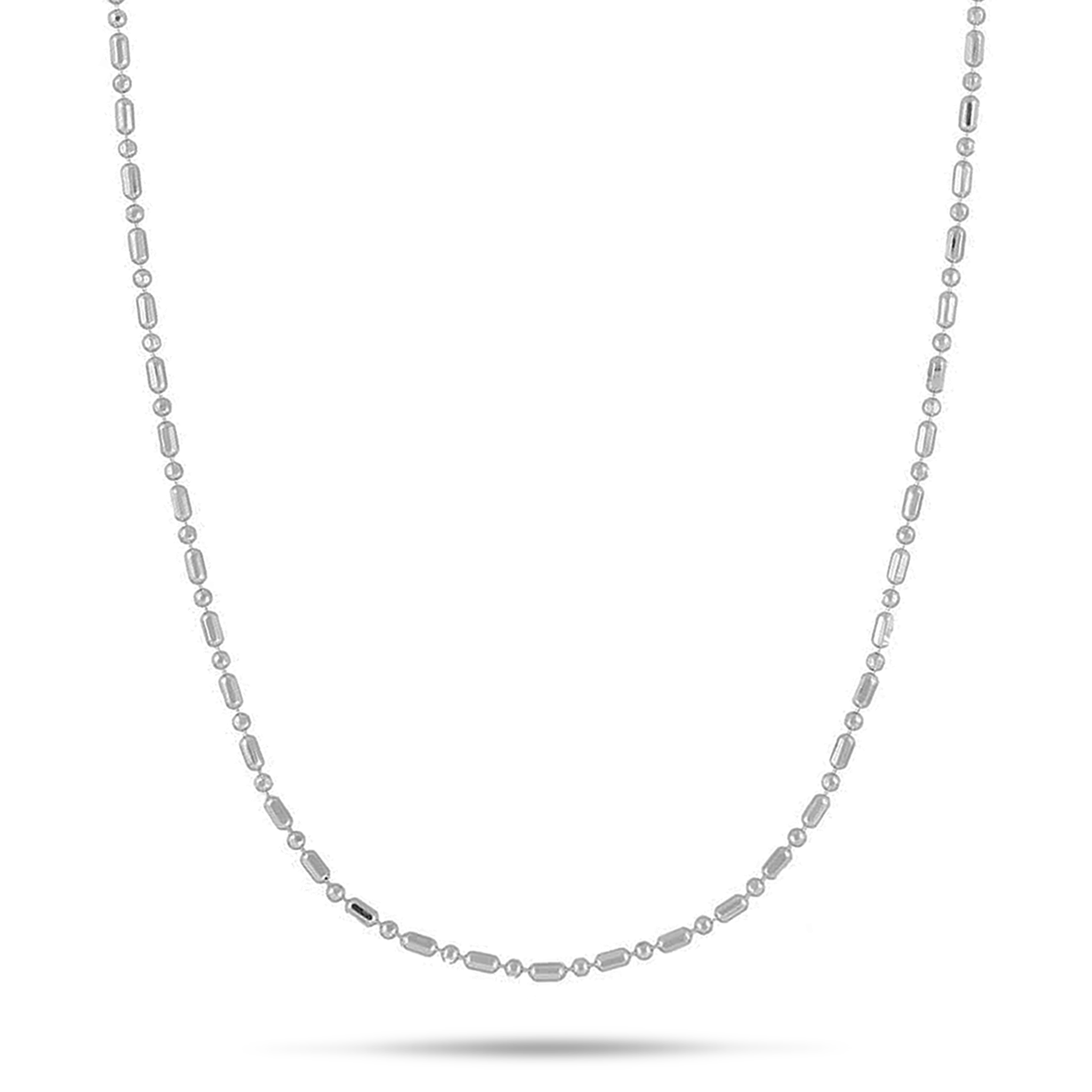 1.0mm Ball Bar Chain in Sterling Silver