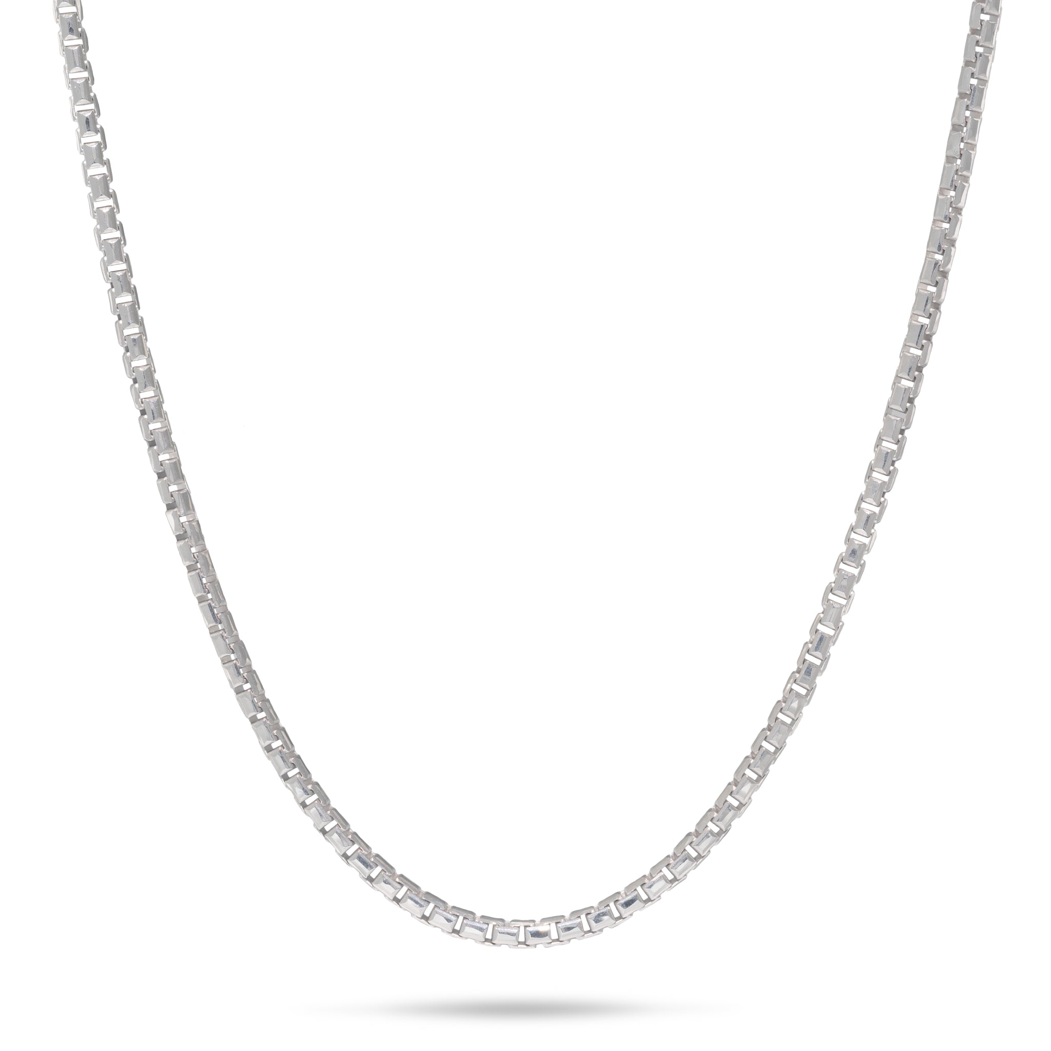 24" 1.5mm Round Box Chain in Sterling Silver