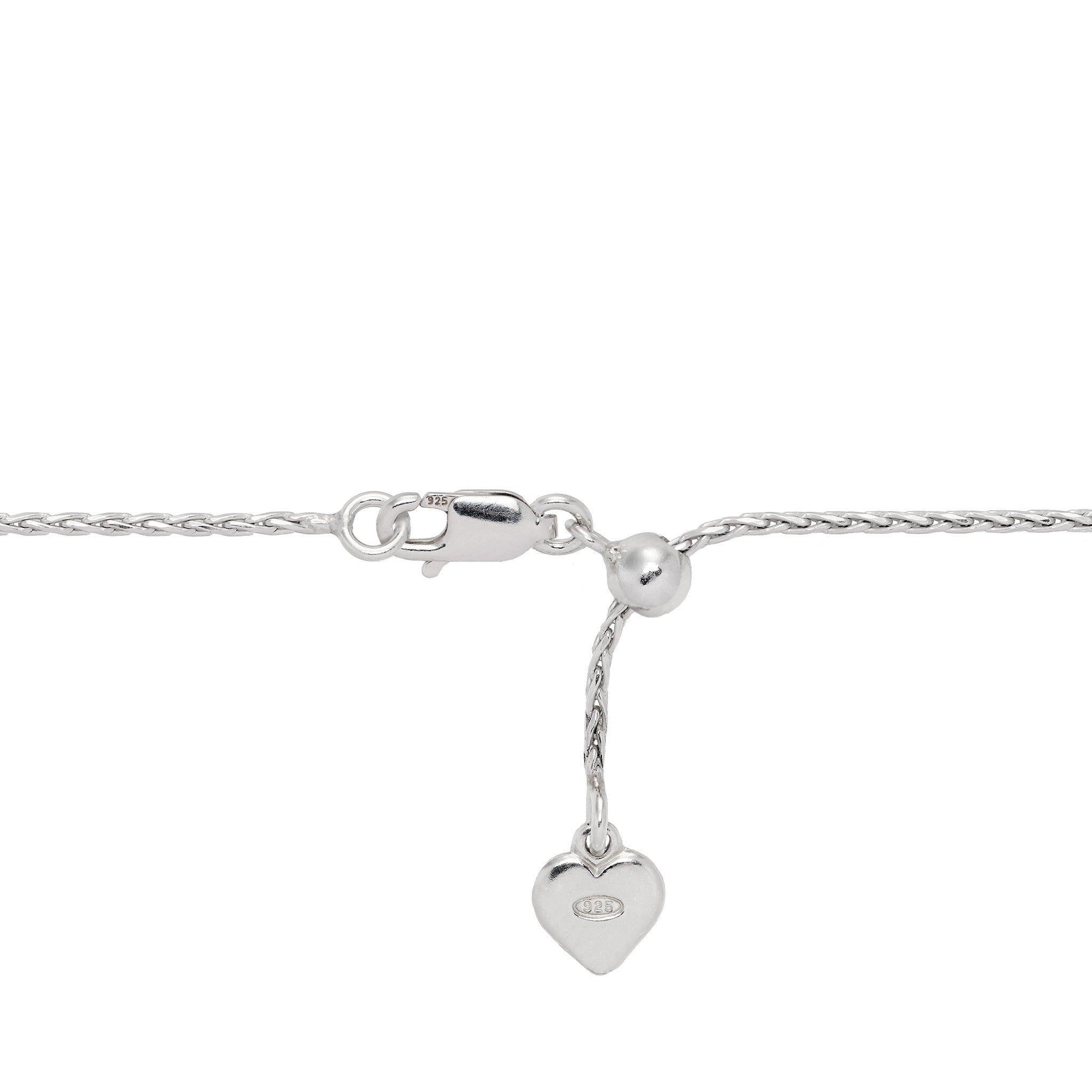 1.0mm Espiga Chain in Sterling Silver with Lobster Claw Clasp and Adjustable Ball Mechanism