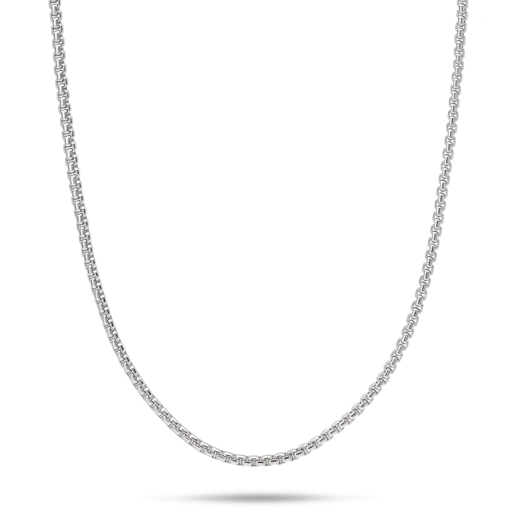 1.2mm Round Box Chain in Sterling Silver