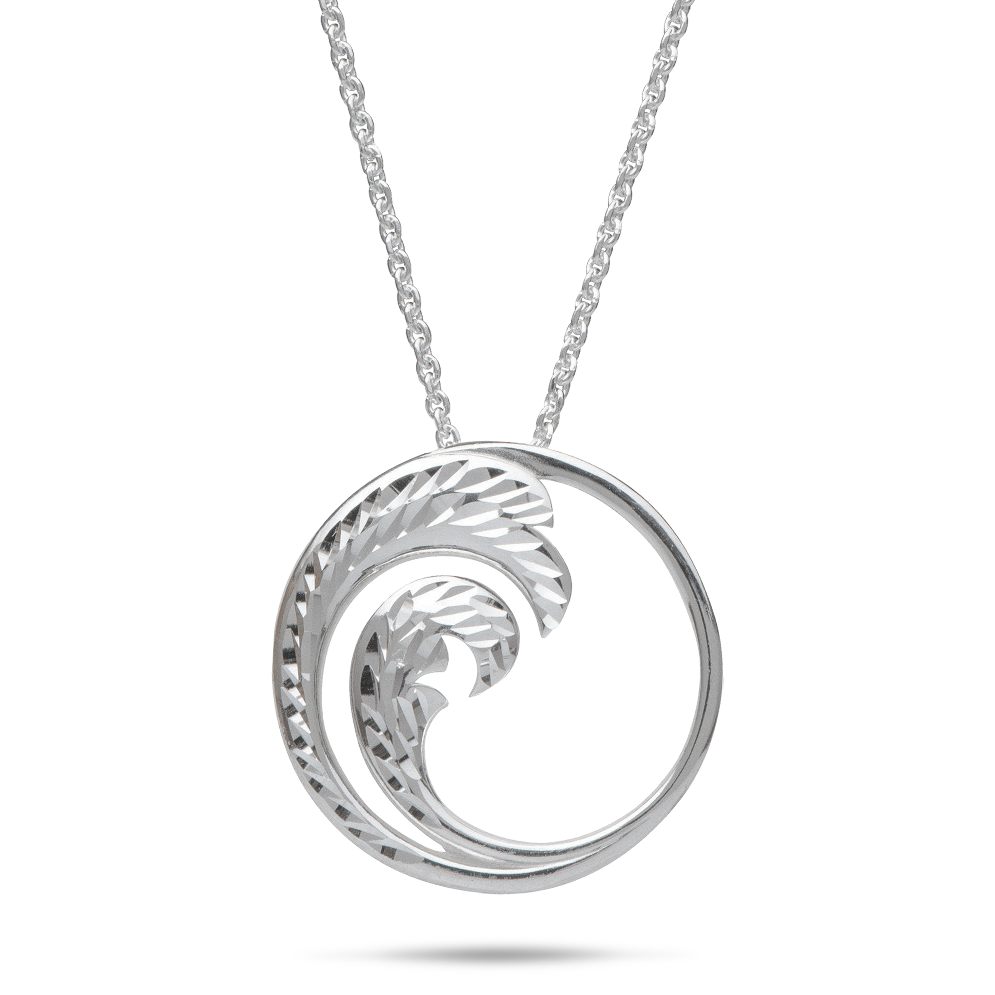 24" Adjustable Nalu Necklace in Sterling Silver - 24mm