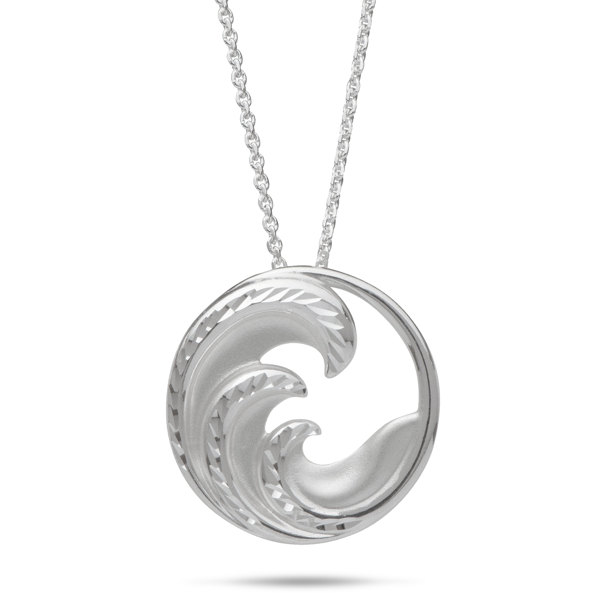 24" Adjustable Nalu Necklace in Sterling Silver - 24mm