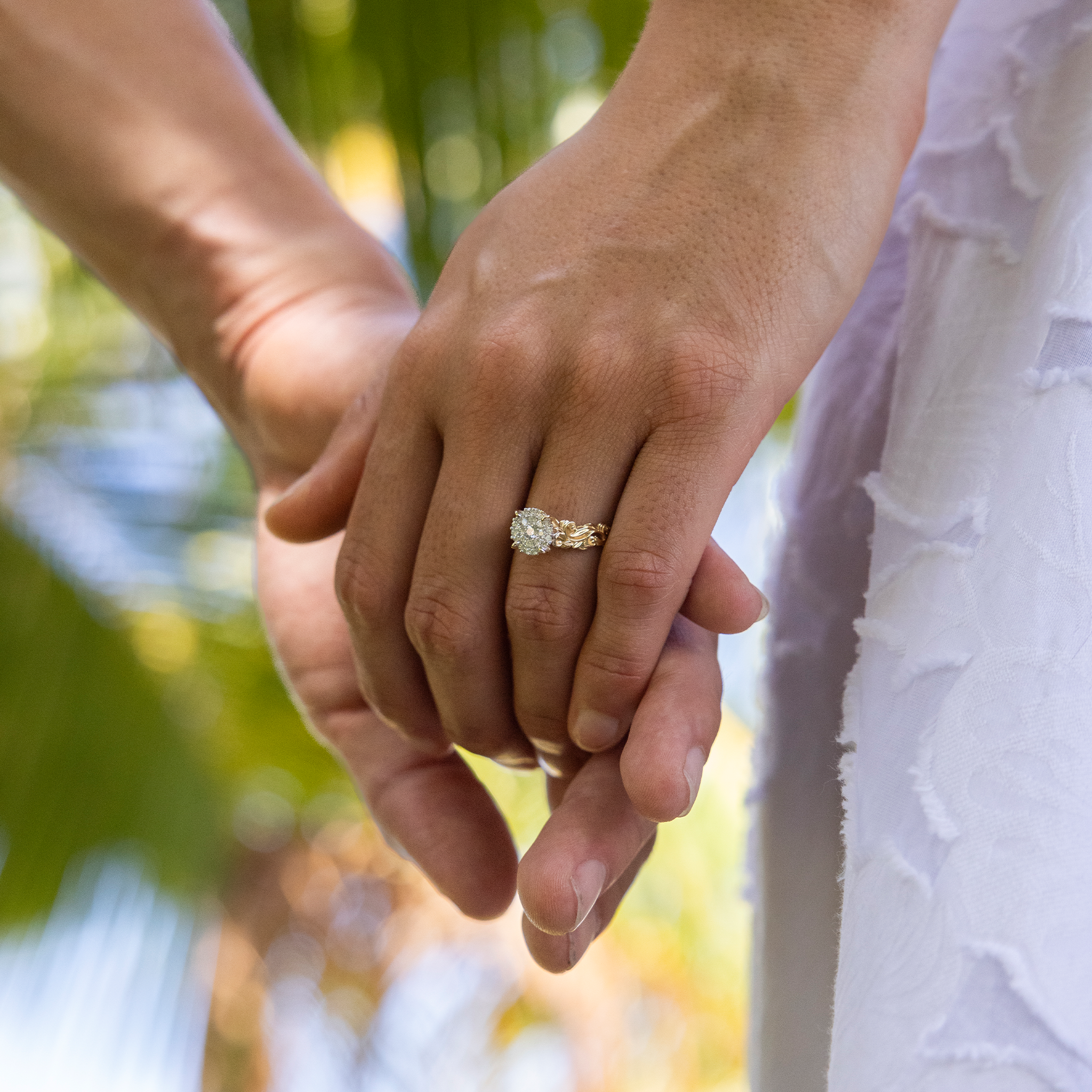 Living Heirloom Engagement Ring in Gold with Diamonds