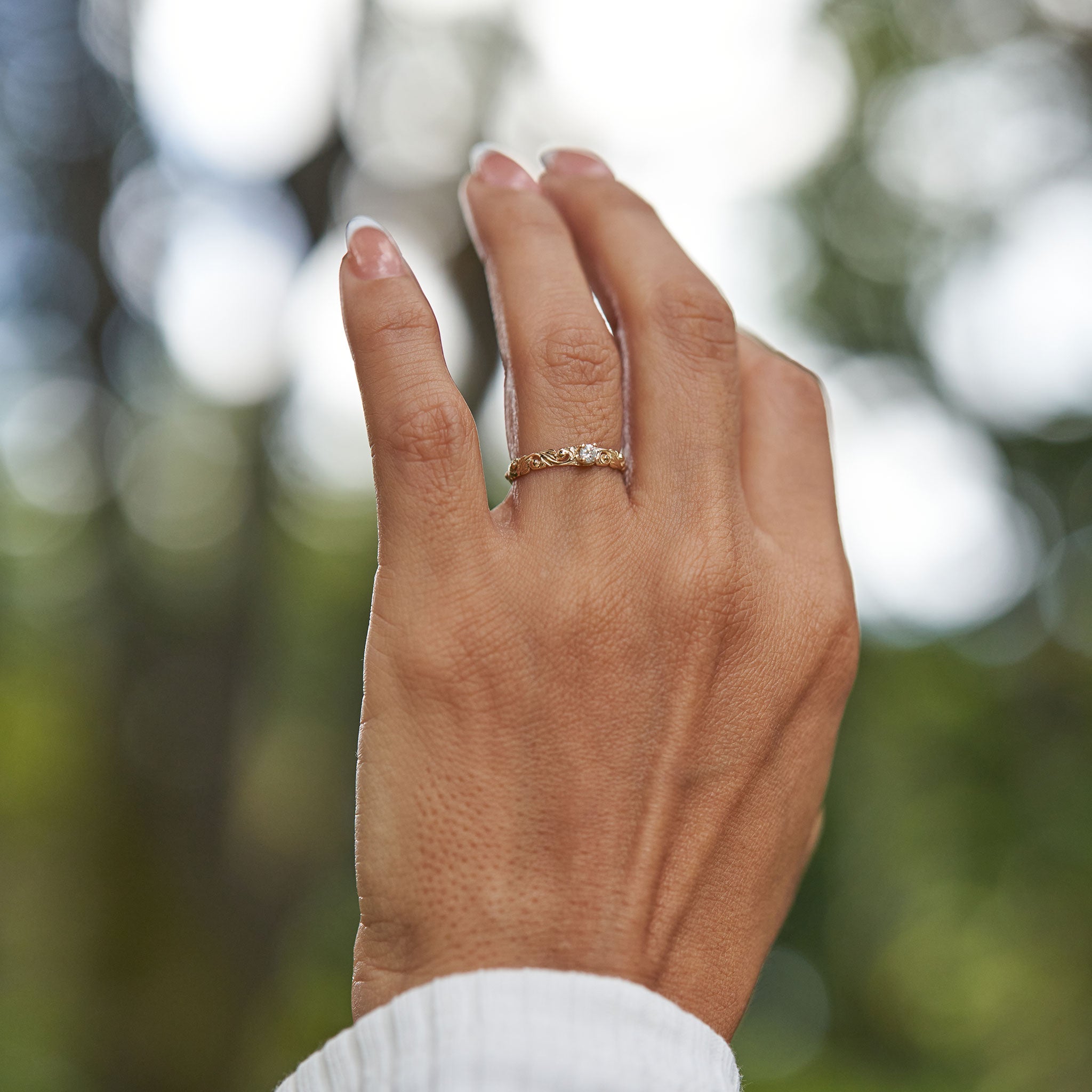 Living Heirloom Ring in Gold with Diamond - 3mm