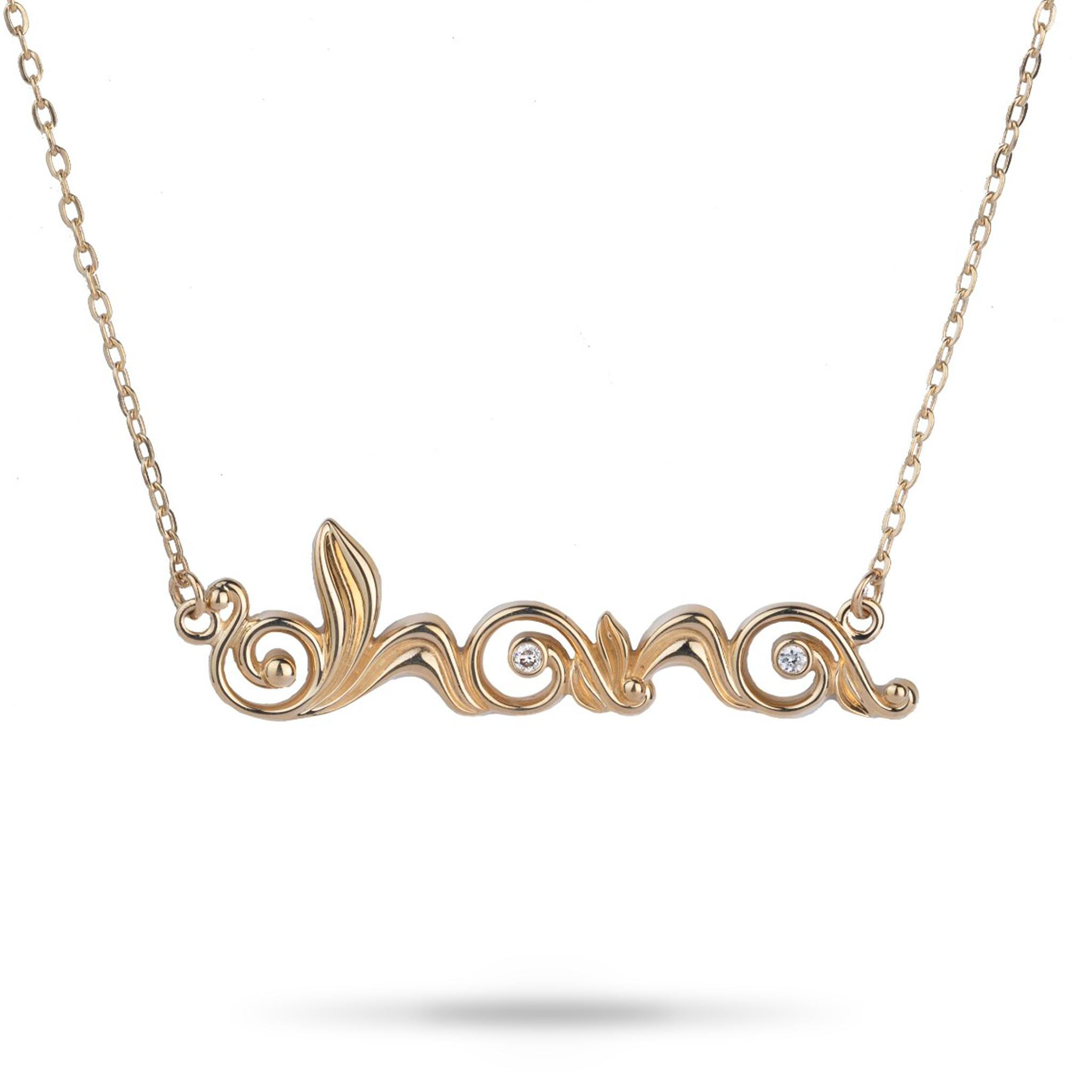 16-18" Adjustable Living Heirloom ʻOhana Necklace in Gold with Diamond