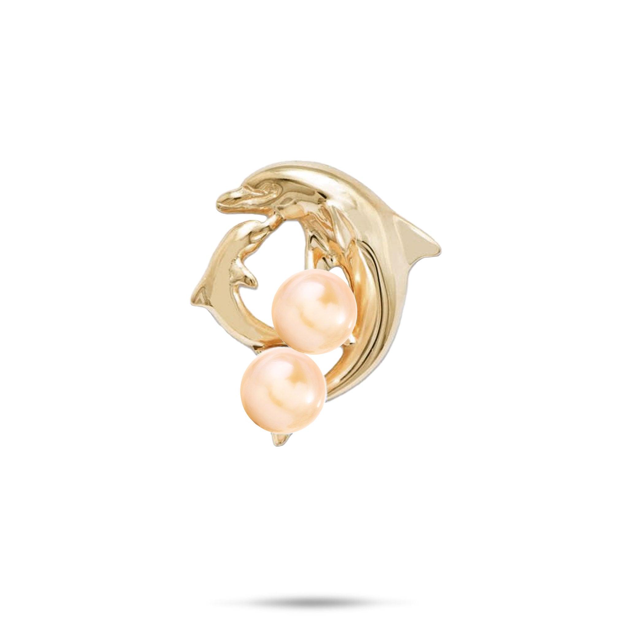 Pick A Pearl Dolphin Pendant in Gold