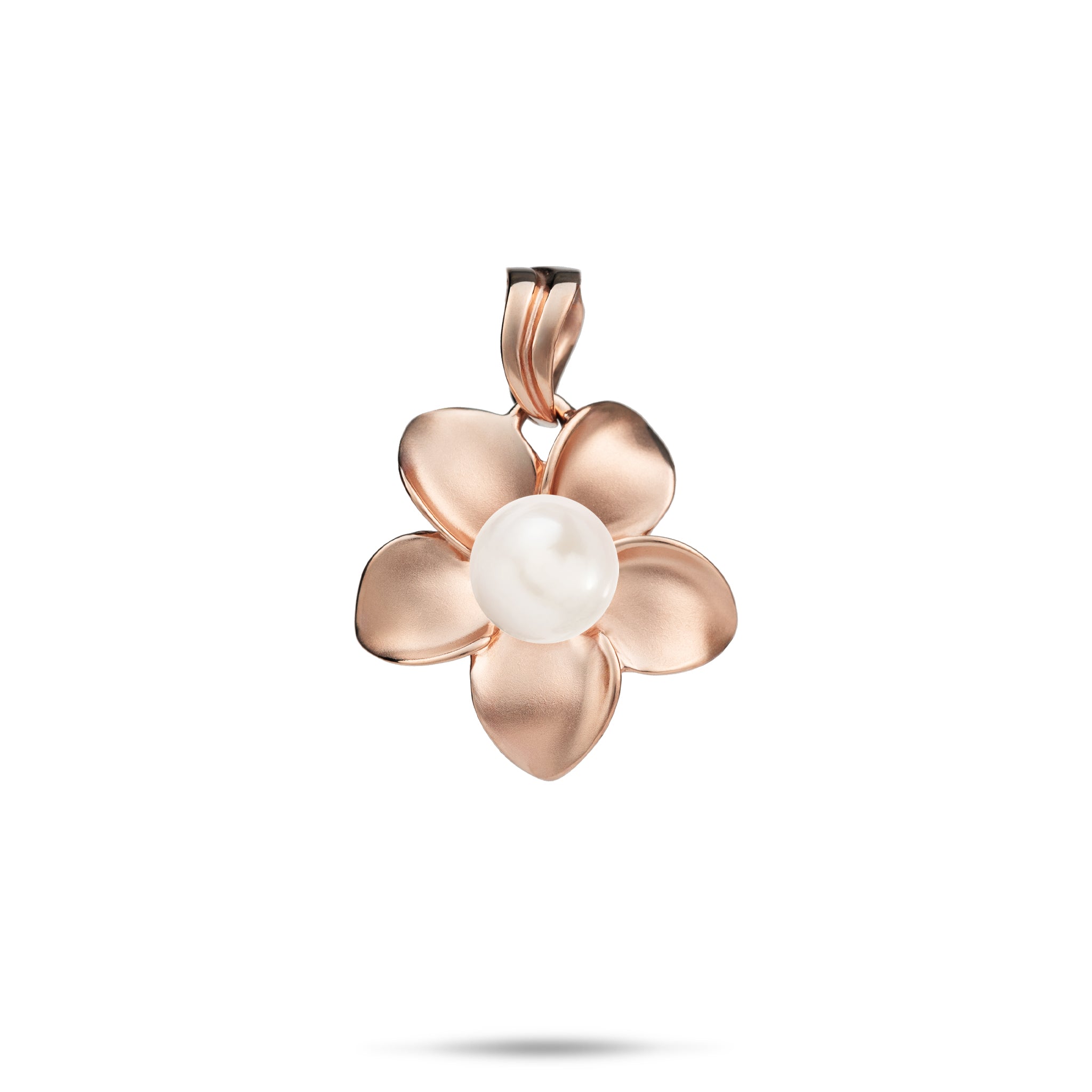 Pick A Pearl Plumeria Pendant in Rose Gold - 18mm